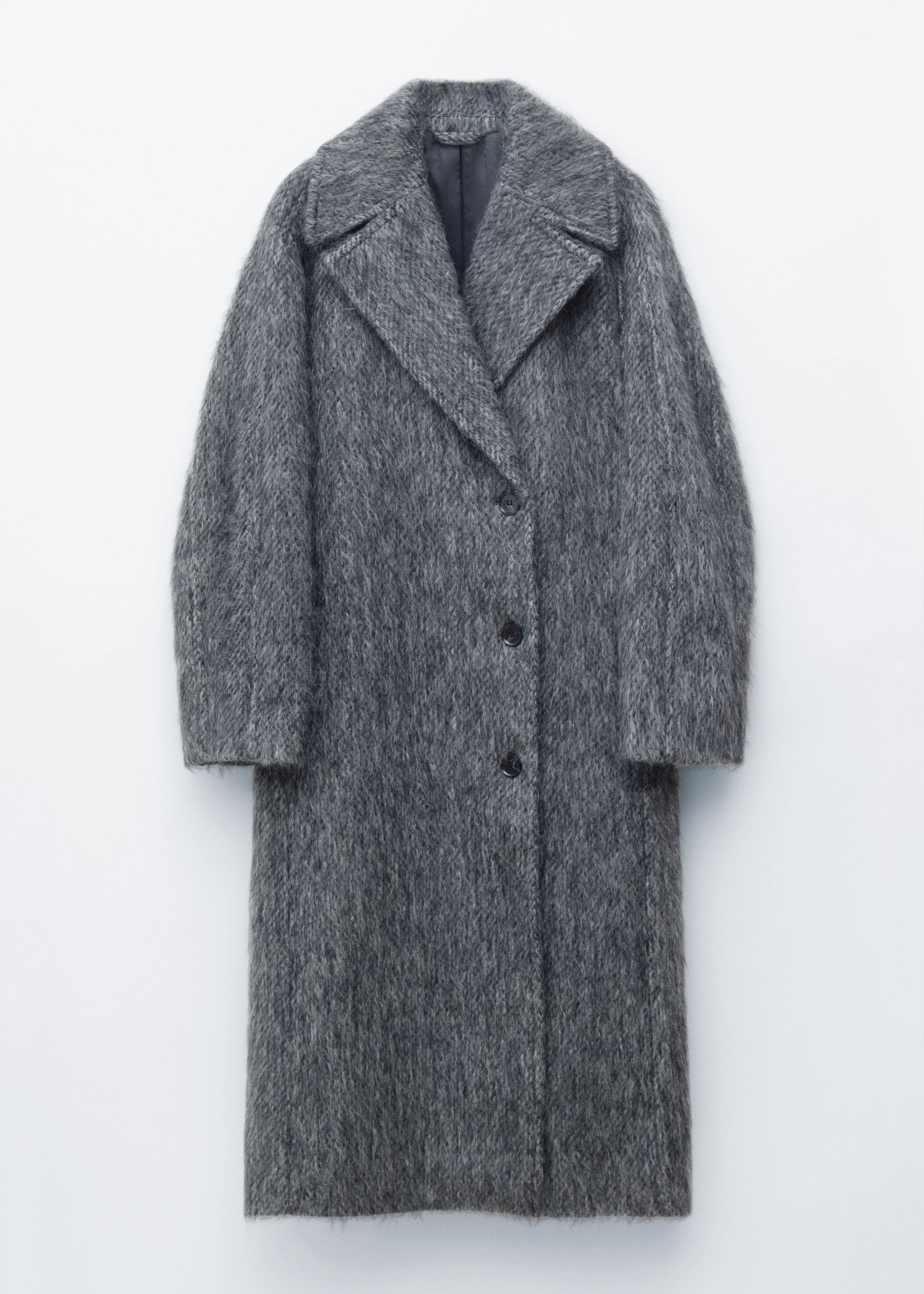 Brushed Wool-Blend Coat - 1