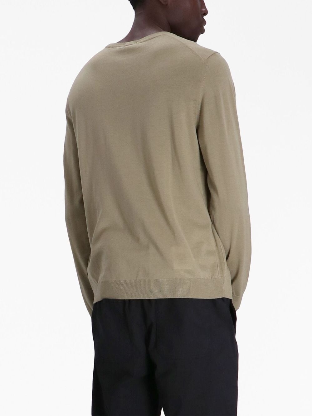 long-sleeved virgin wool jumper - 4