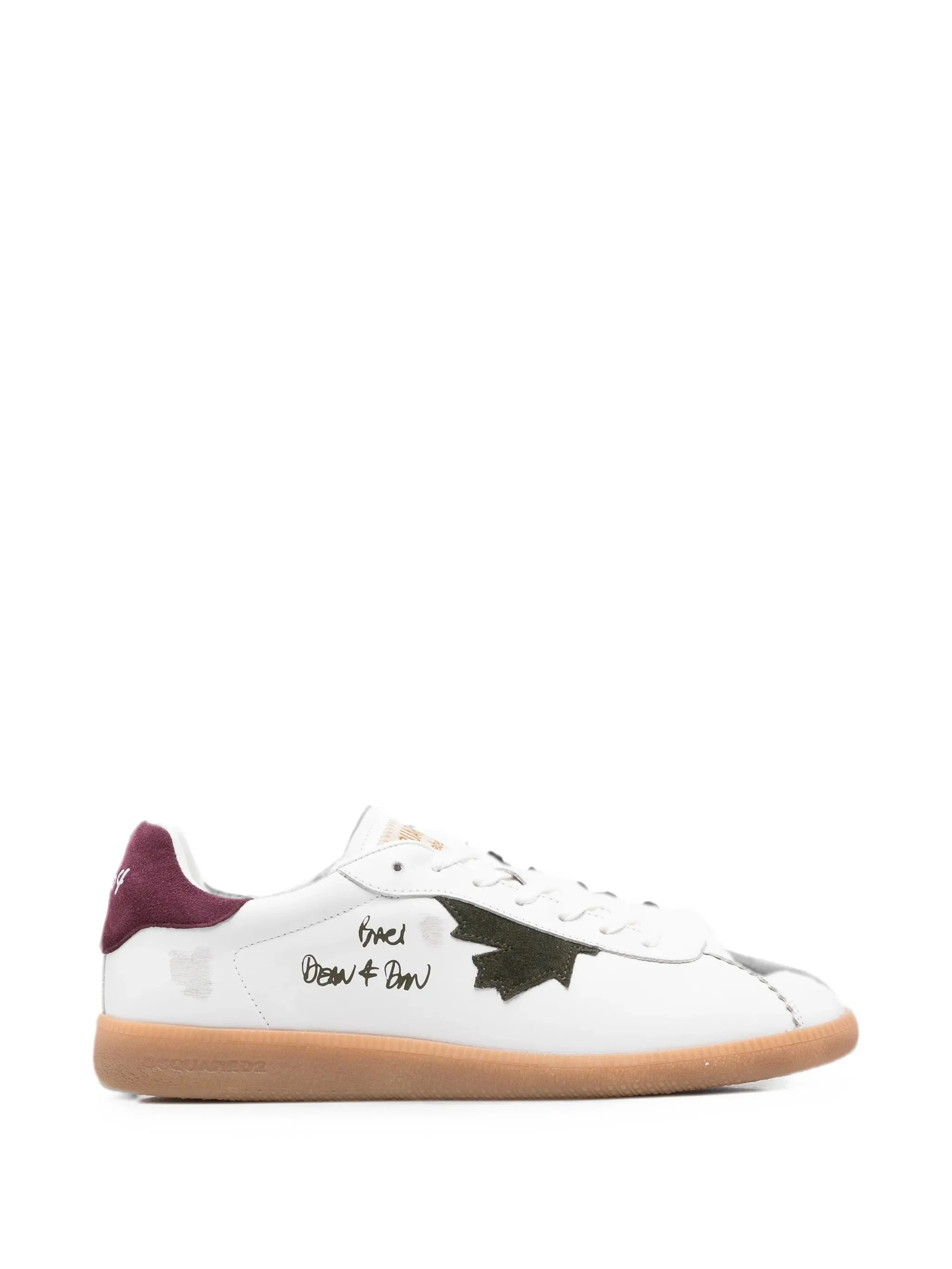Dsquared2 Dsquared2 Rebel Maple-leaf Leather Sneakers - 1
