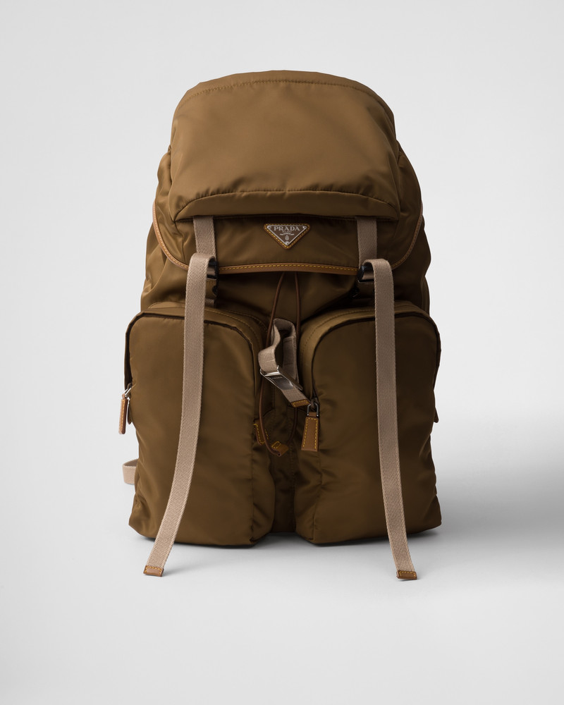 Re-Nylon and leather backpack 1