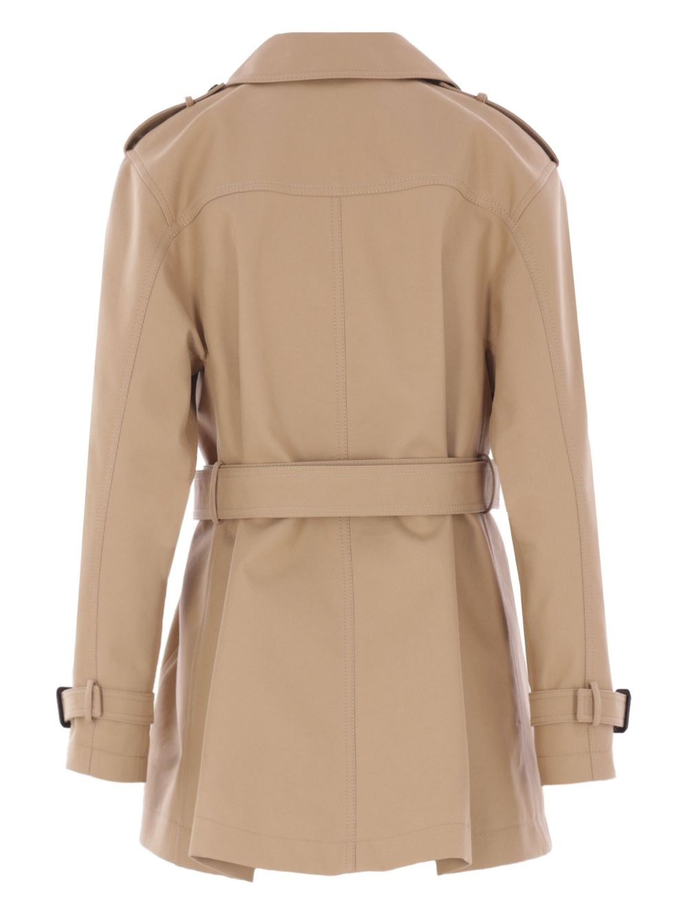 double-breasted belted trench coat - 2