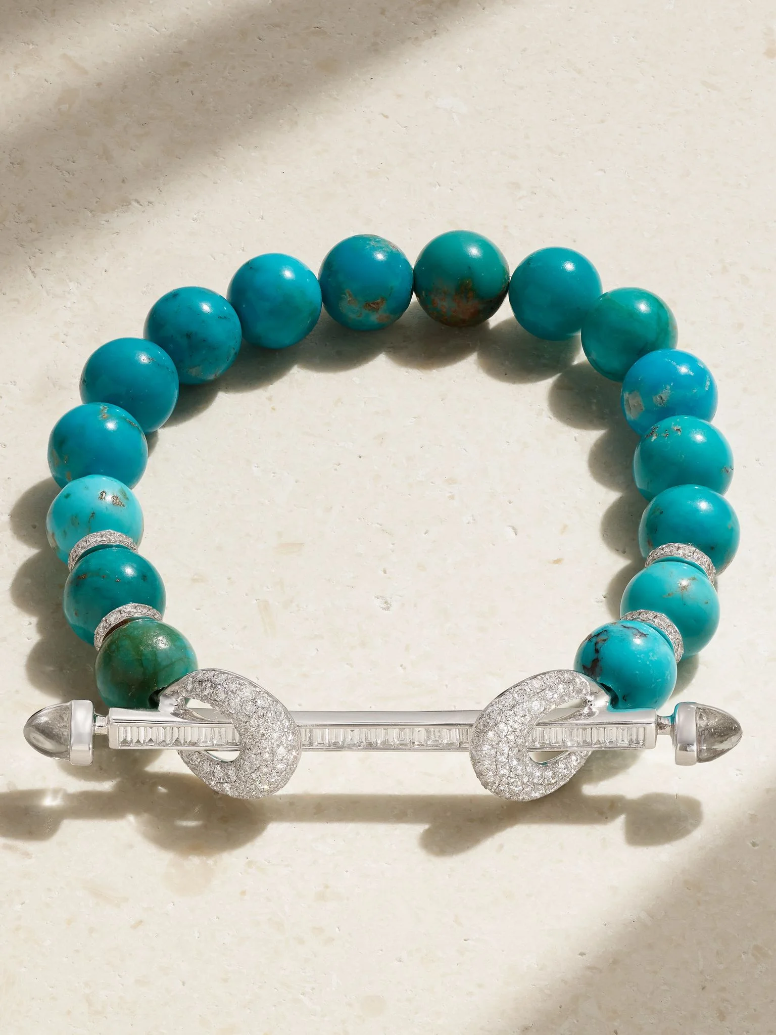 Chakra 18-karat white gold multi-stone bracelet Gold - 1
