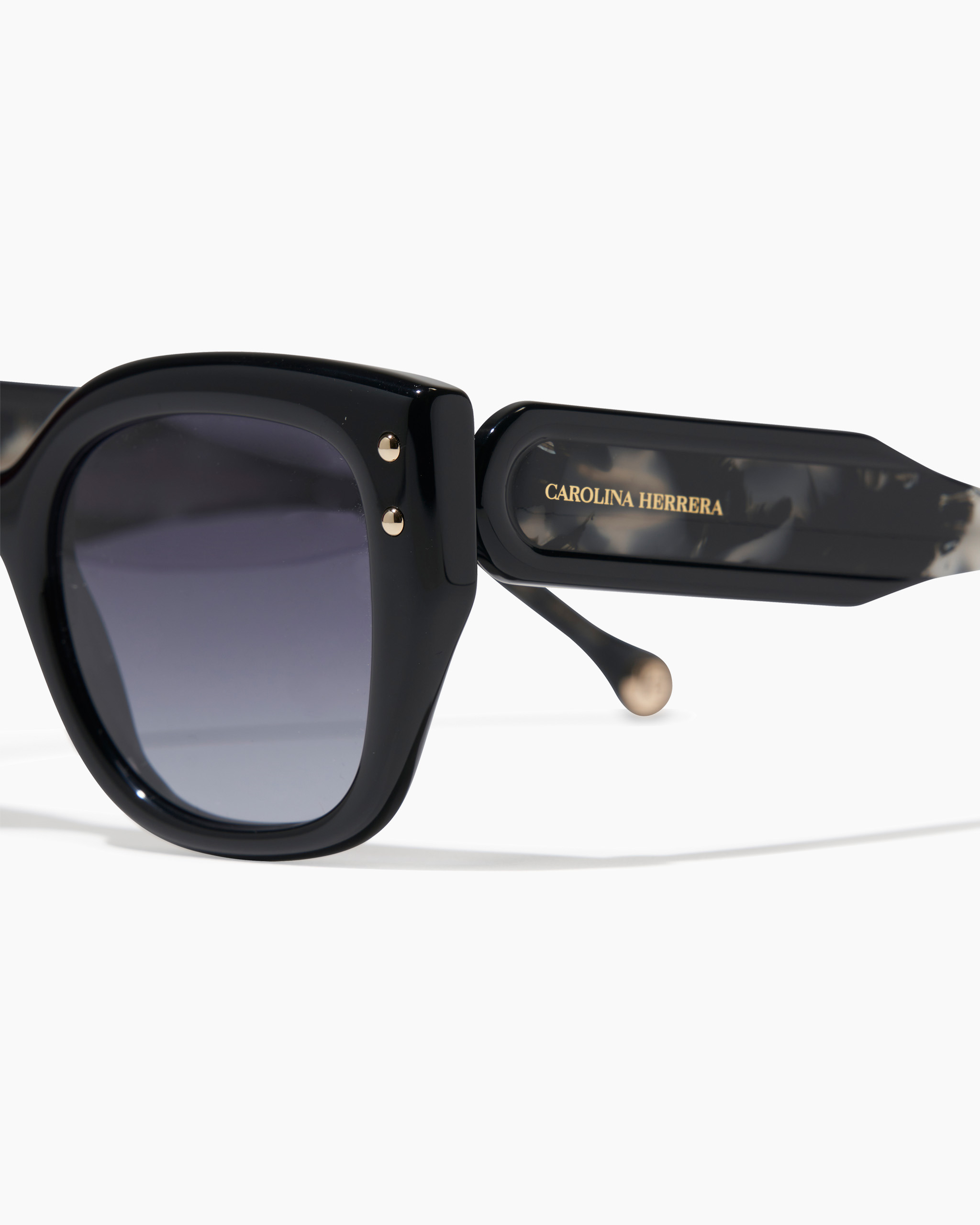 Square Frame Sunglasses with Tortoiseshell Temples - 3