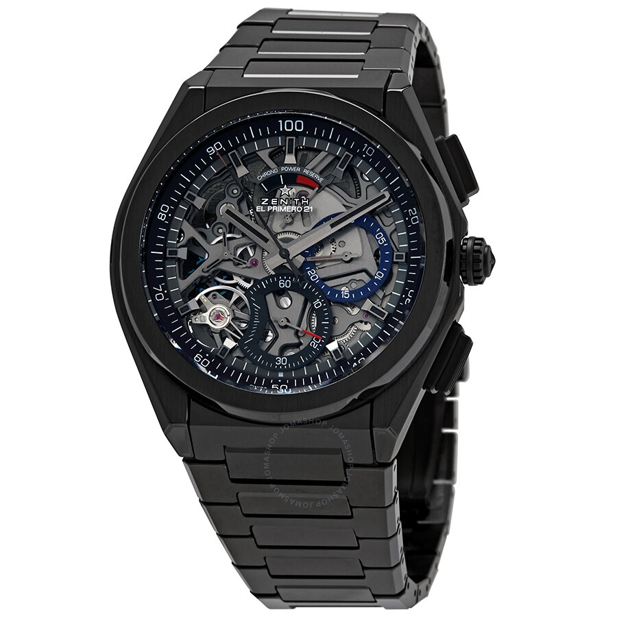 Pre-owned Zenith Defy El Primero 21 Chronograph Black Skeletal Dial Men's Watch 49.9000.9004/78.M900 - 1
