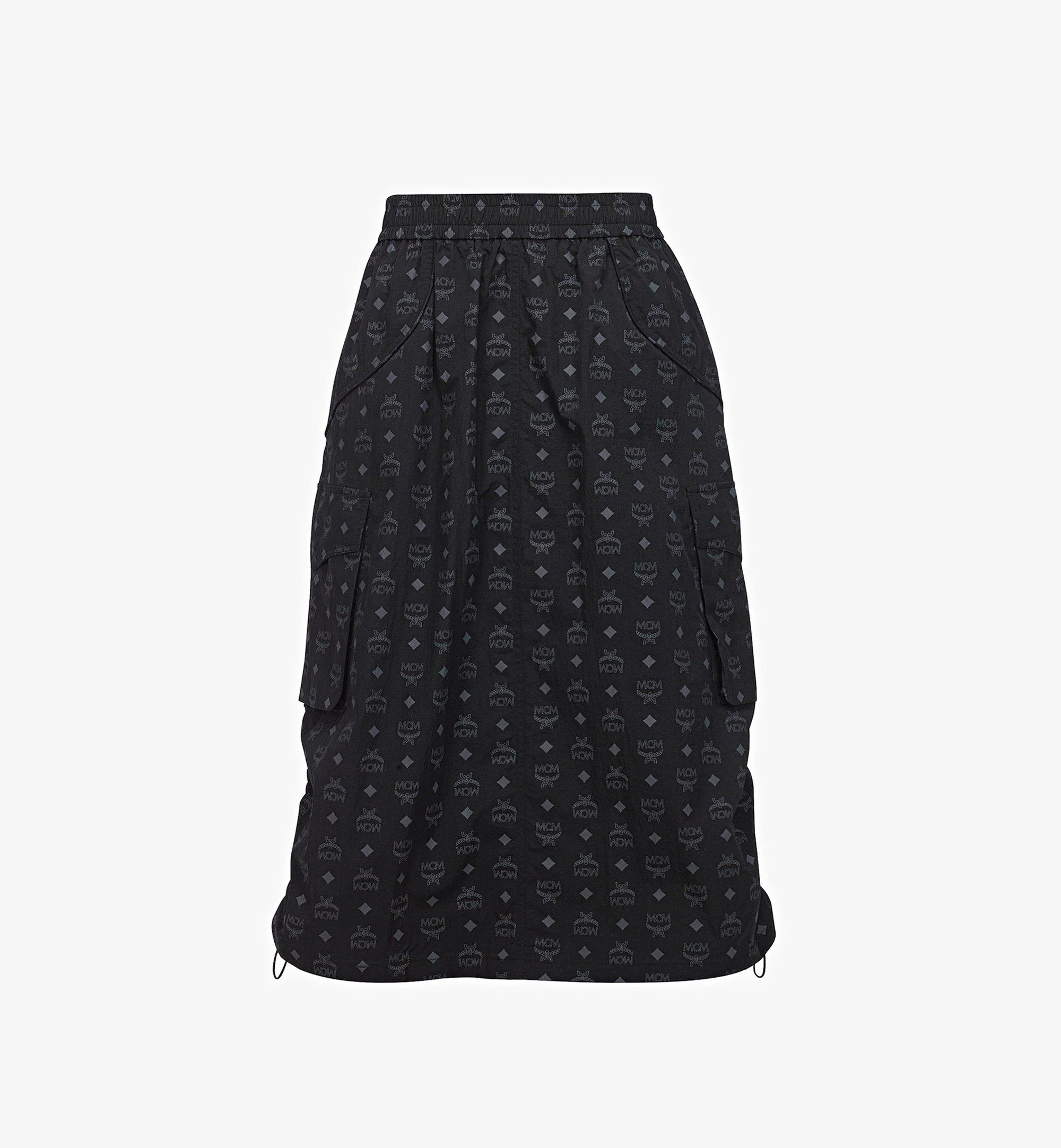 Monogram Midi Skirt in Recycled Nylon - 1