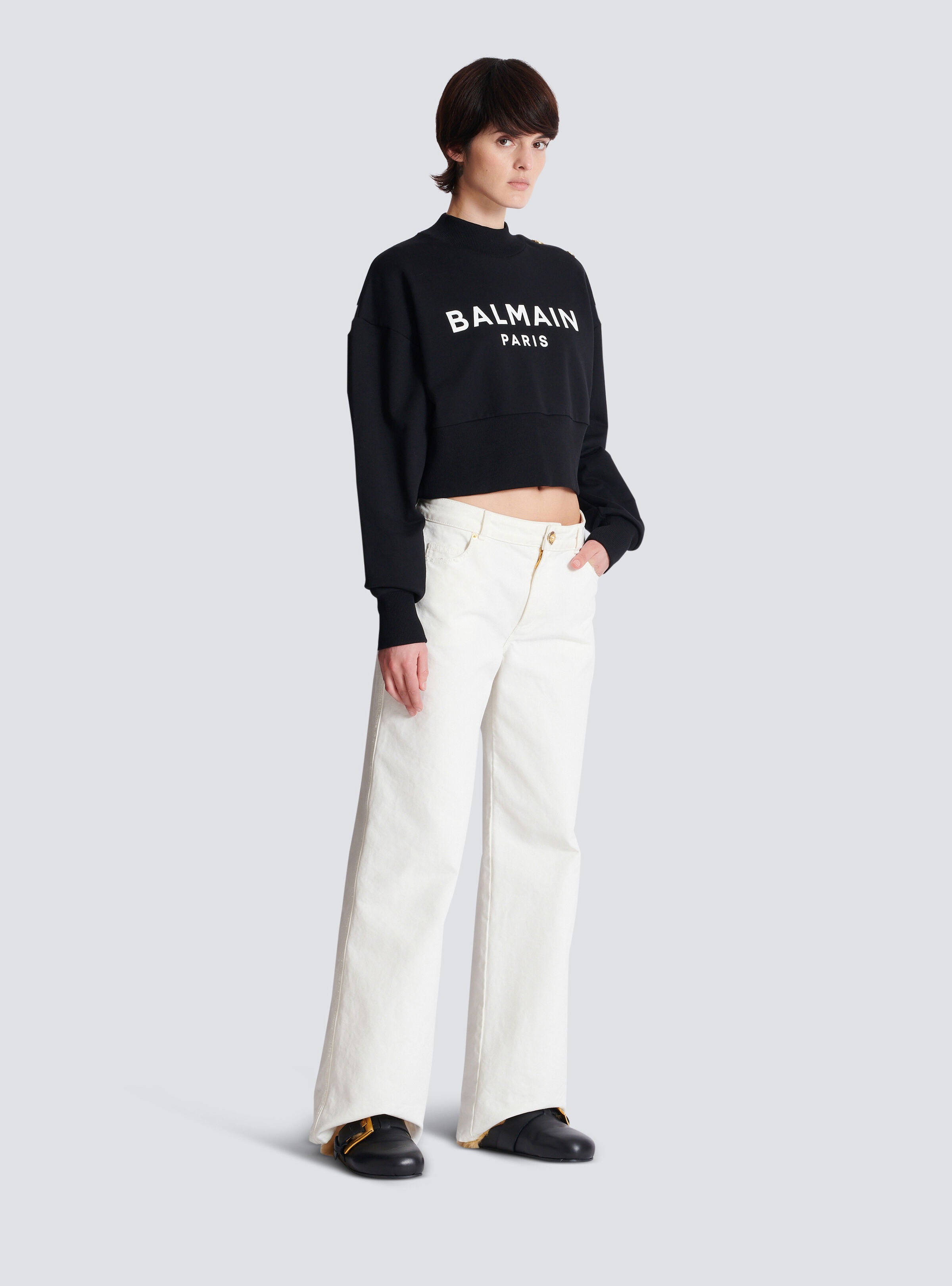 Balmain Printed Balmain Paris sweatshirt | REVERSIBLE