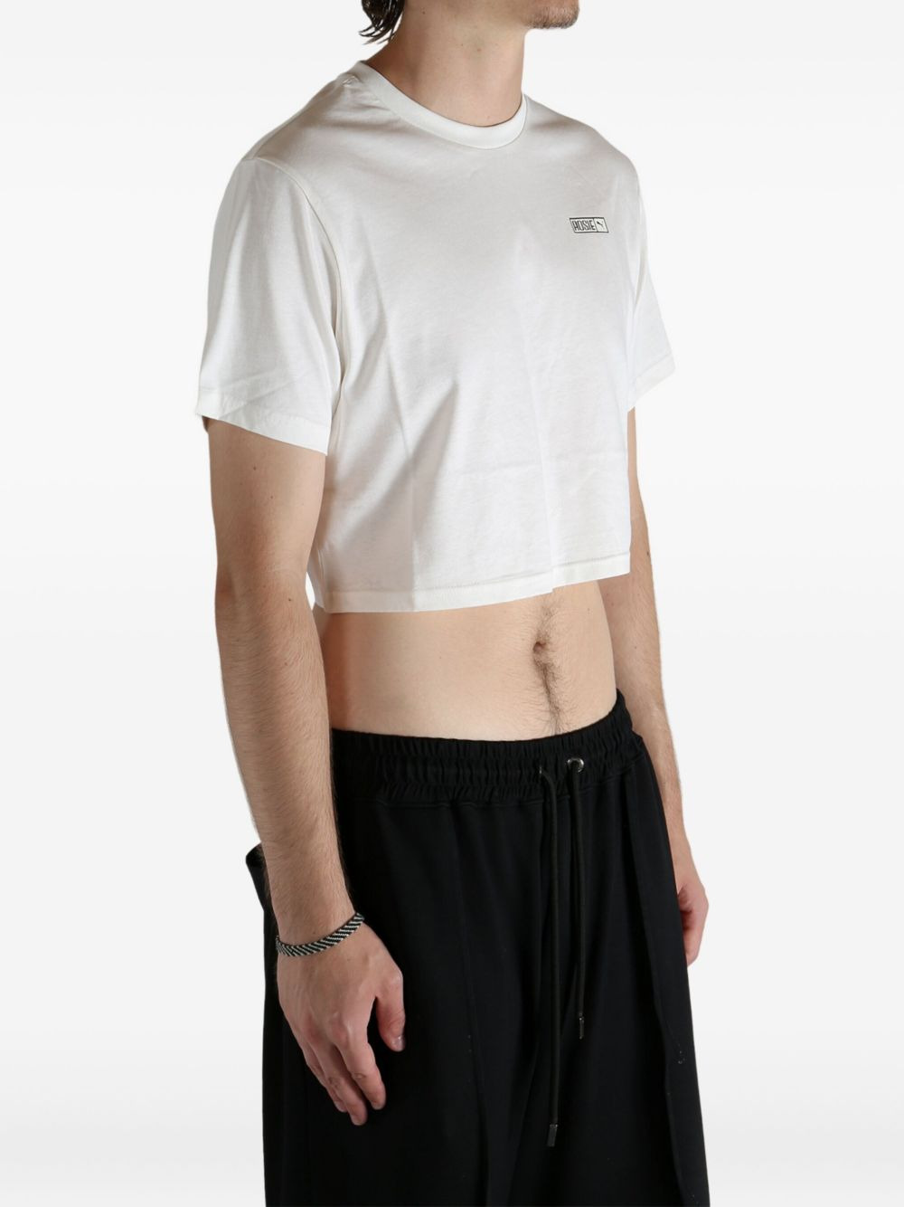 x Rosé logo-detail cropped T-shirt - 2