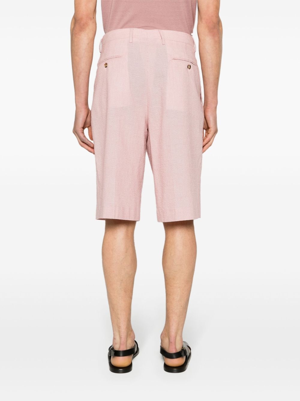 pinstriped mid-rise bermuda shorts - 4