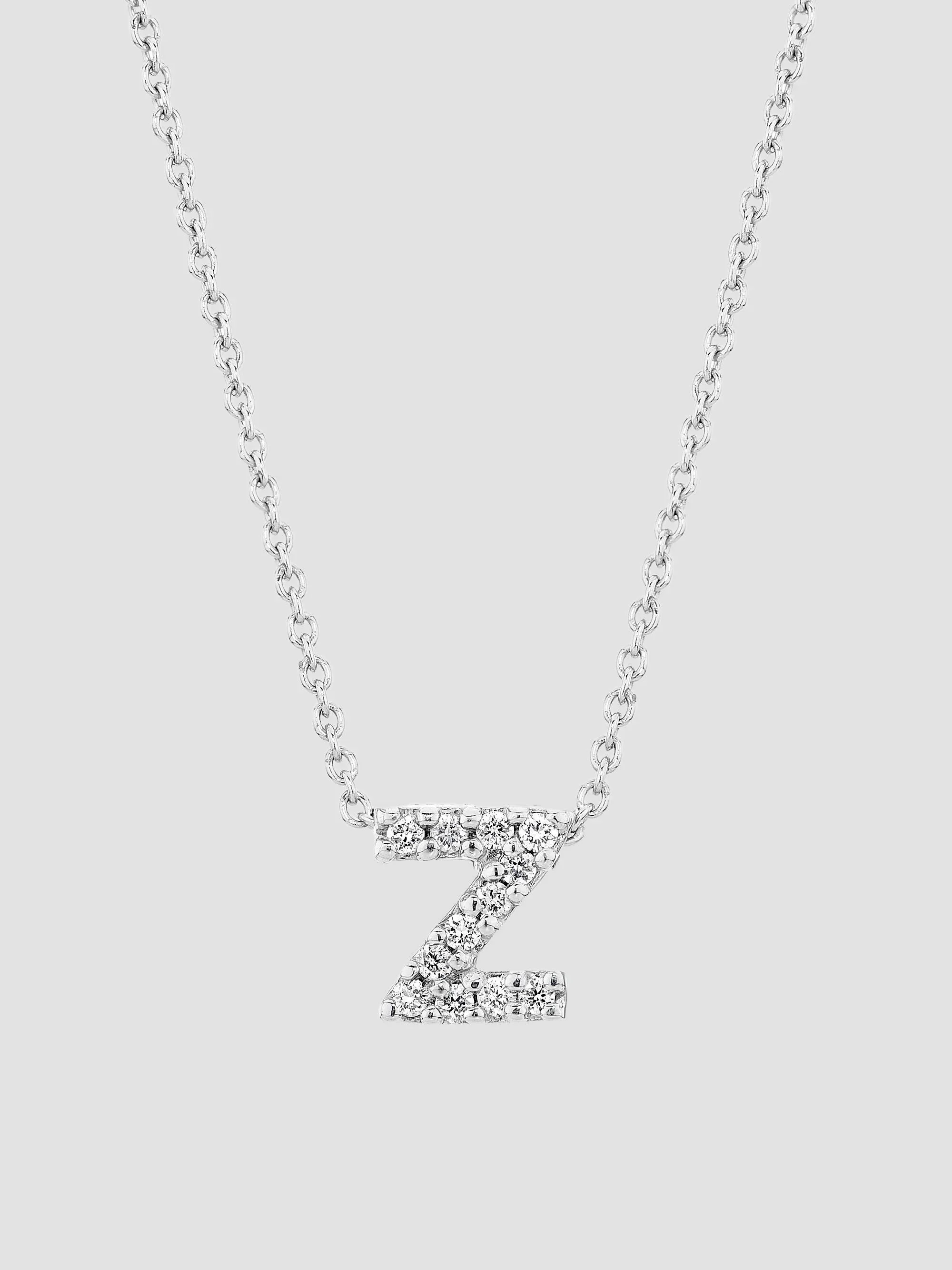 Women's Tiny Treasures 0.08 TCW Diamond & 18K White Gold Initial Necklace - Initial I - 1