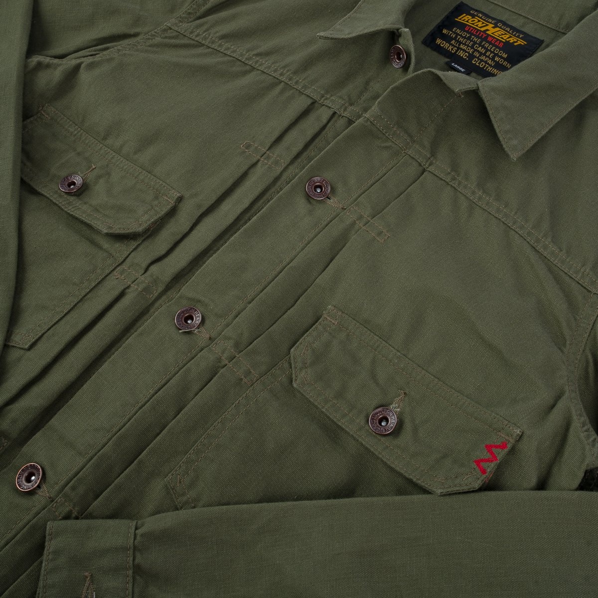 IHJ-134-ODG 9oz Paraffin Coated OX Type II Jacket - Olive Drab Green - 9