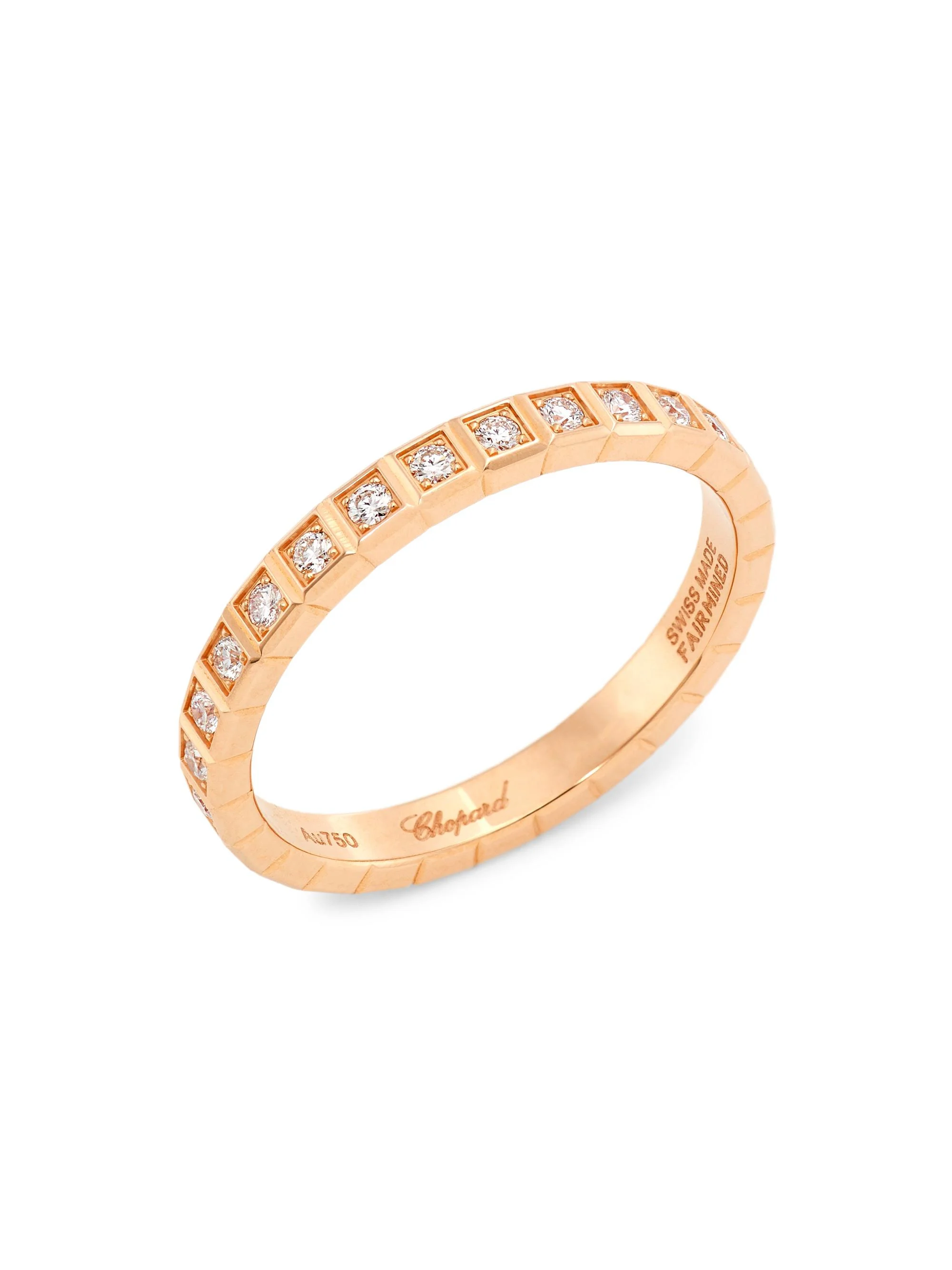 Women's Ice Cube 18K Rose Gold & Diamond Ring - Rose Gold - 1
