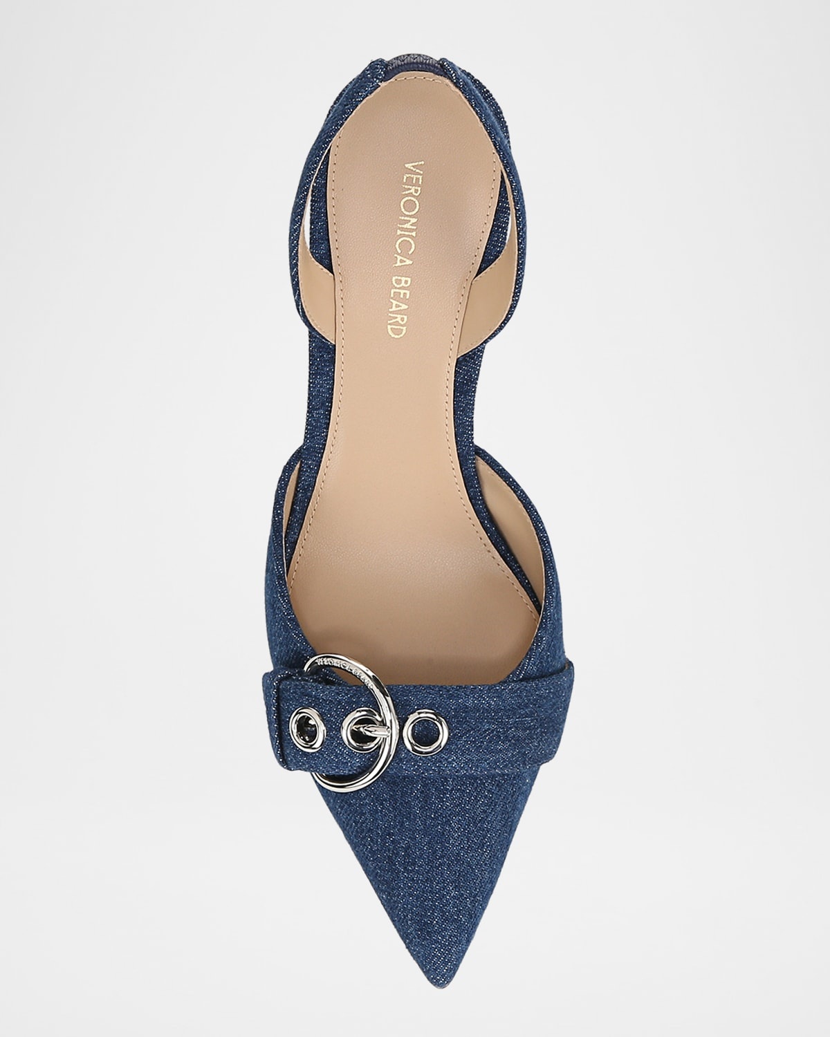 Roxy Denim Buckle Slingback Pumps - 4