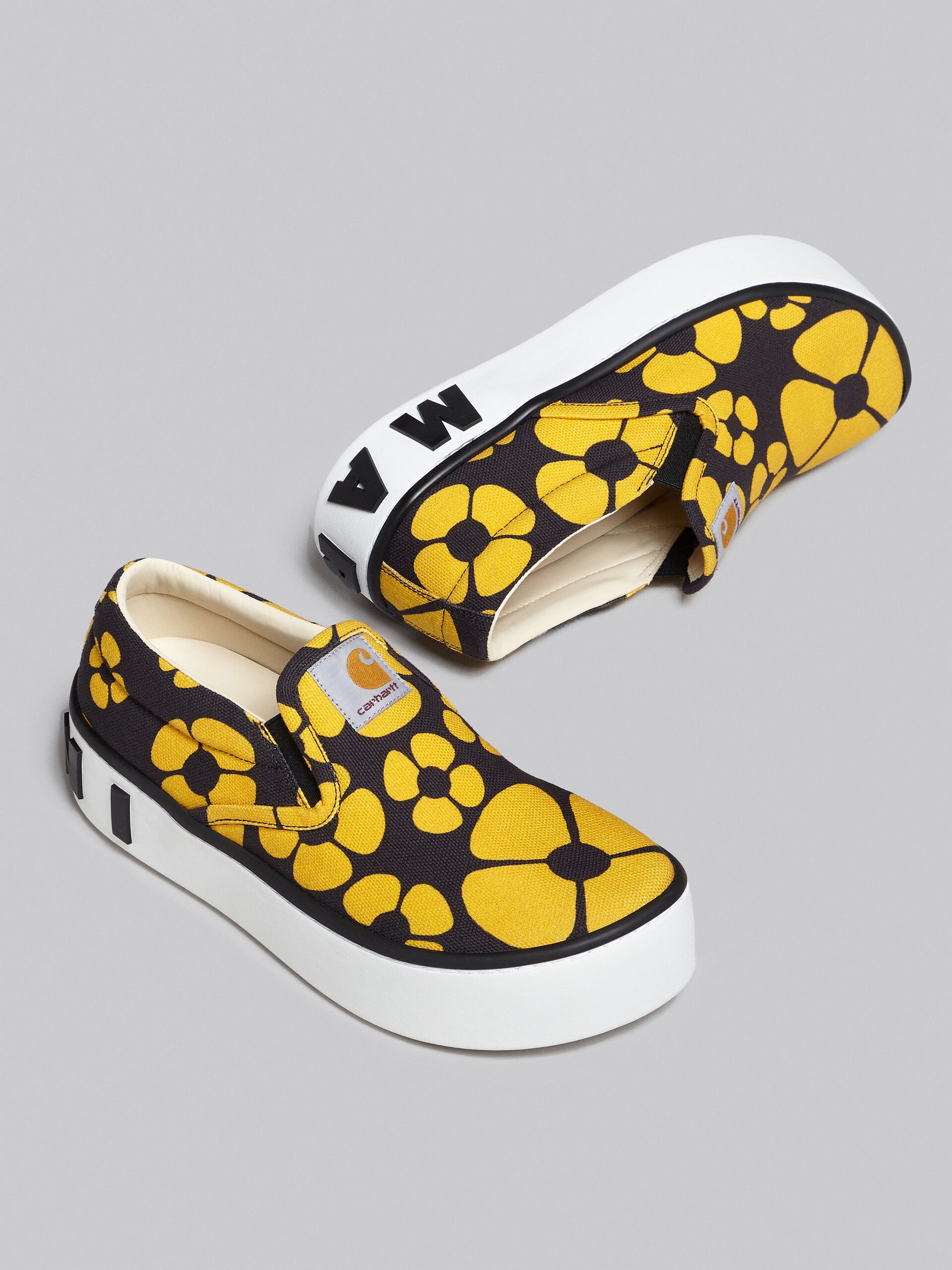 MARNI X CARHARTT WIP - YELLOW SLIP-ON SNEAKERS - 5