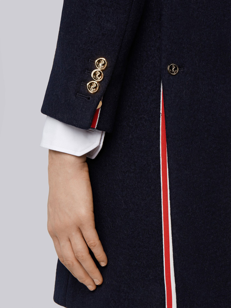 Unlined Stripe Wool Overcoat 6