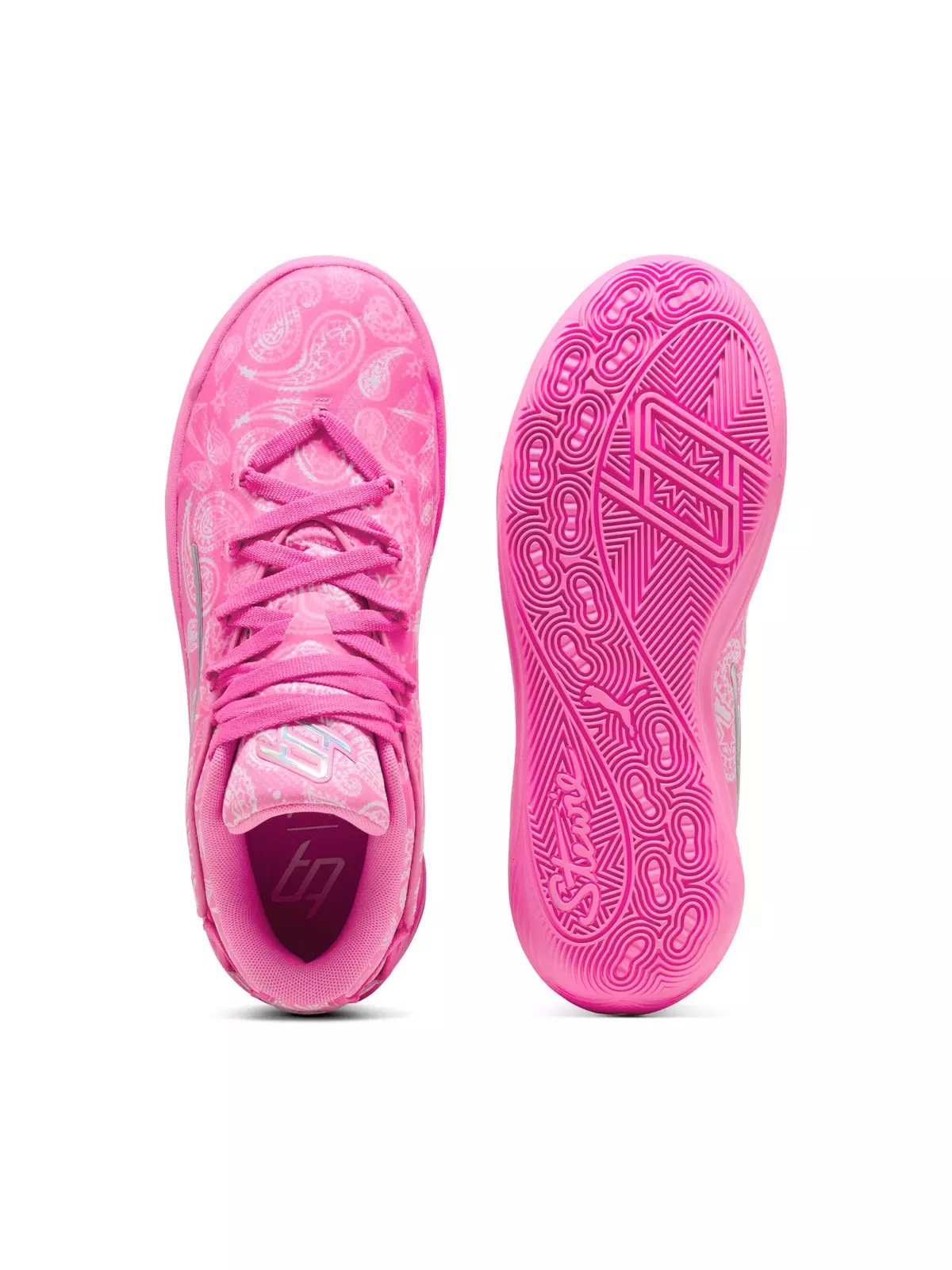 PUMA Stewie 4 St4rz "Pink Pixel/PUMA White" Women's Basketball Shoe - 4