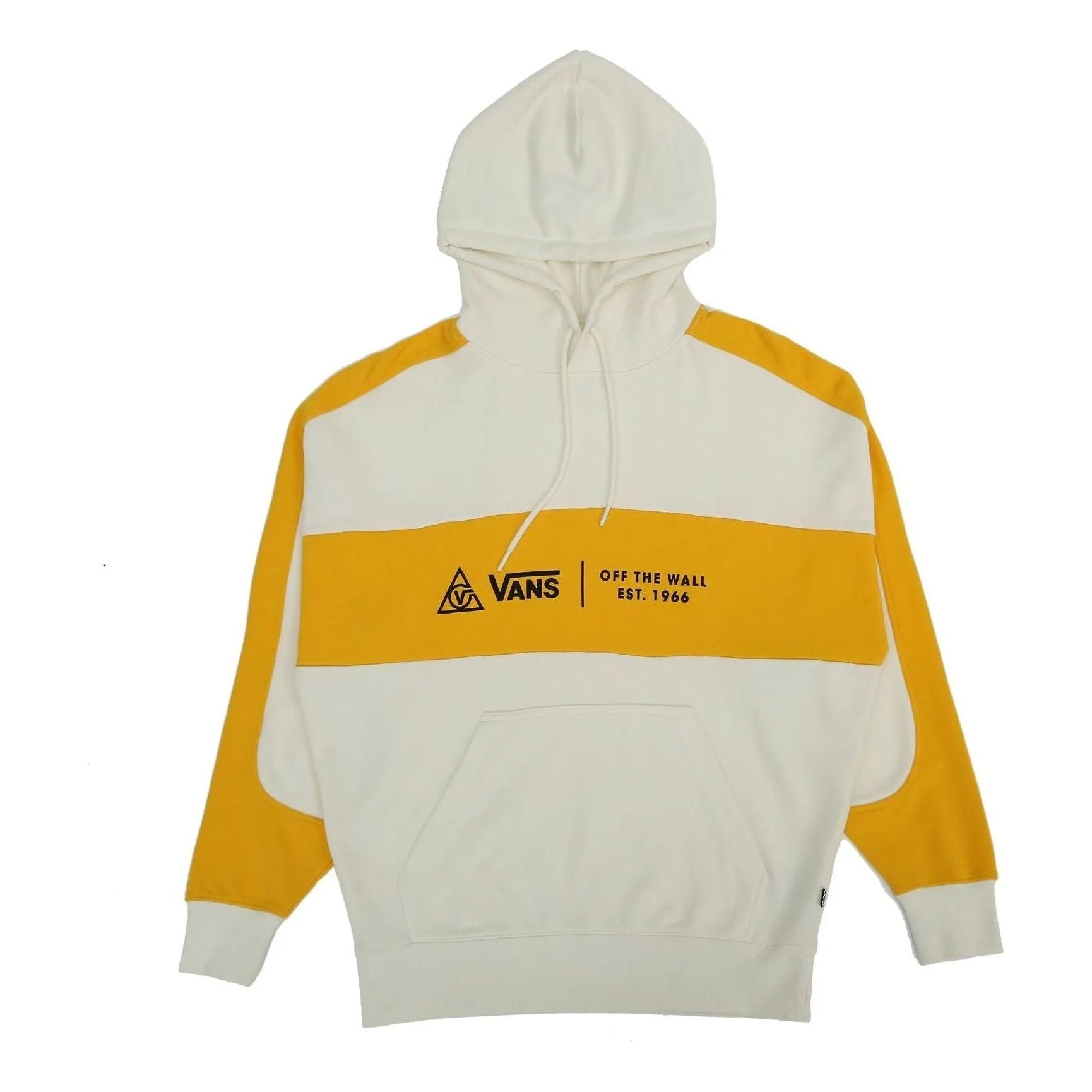 (WMNS) Vans Colorblock Pullover Hoodie 'White Yellow' VN0A4RBL85W - 1