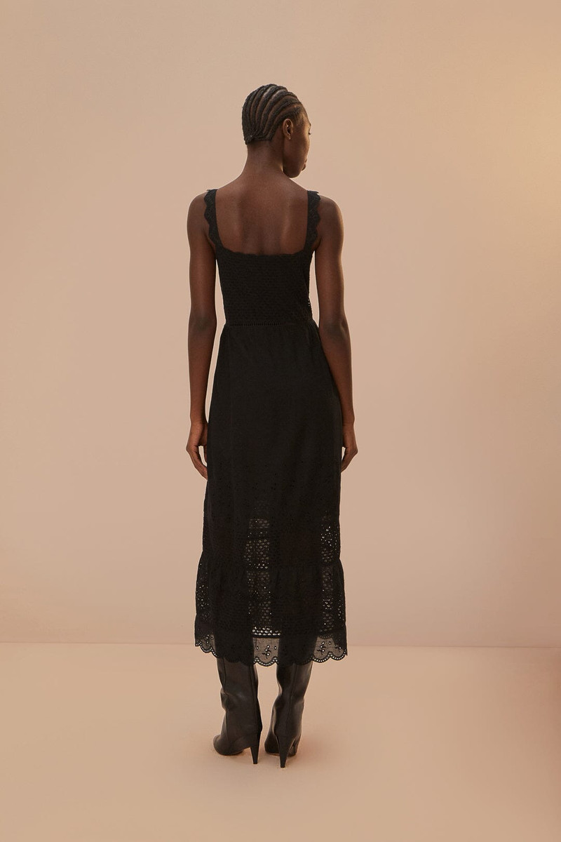 Black Lace Crochet Dress 4