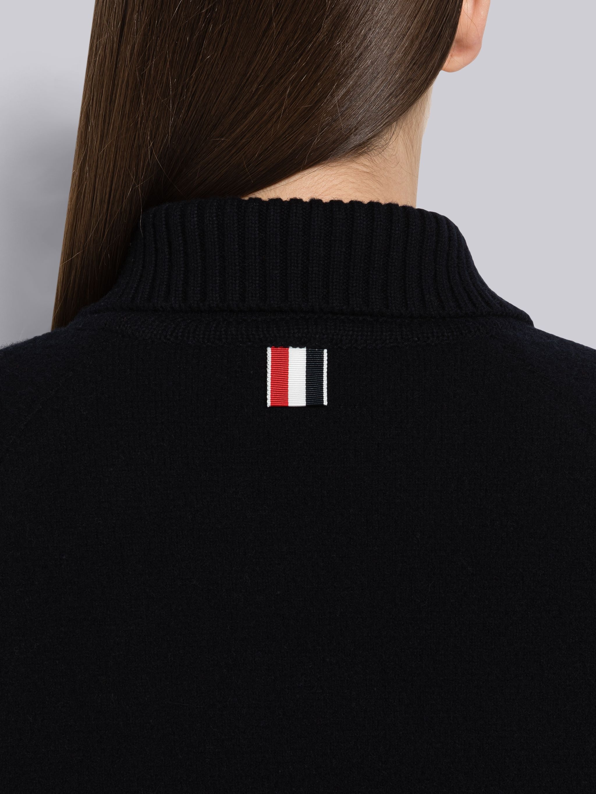 Milano Boiled Wool Cropped Armband Car Coat - 6