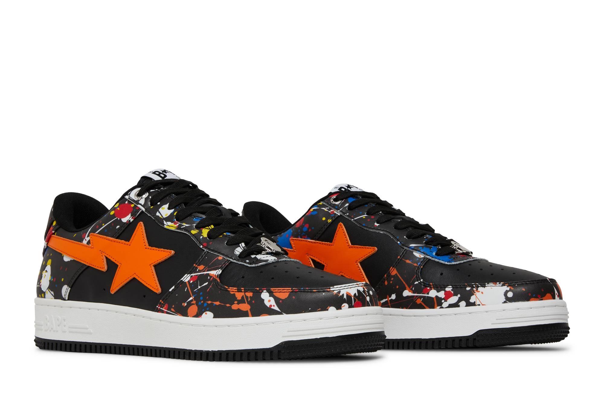 Bapesta Low 'Paint Splatter - Black' - 8