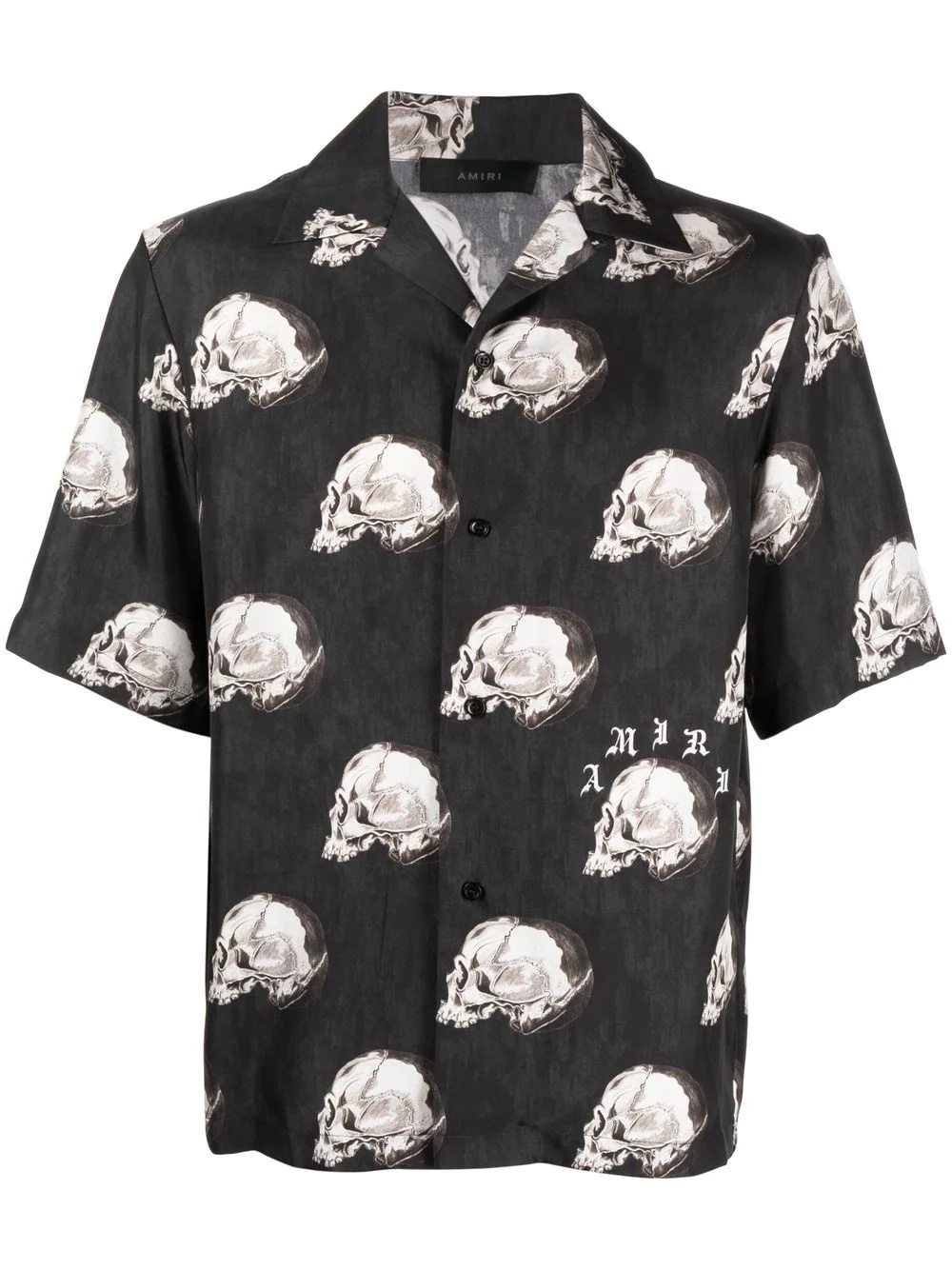 silk skull-print shirt - 1