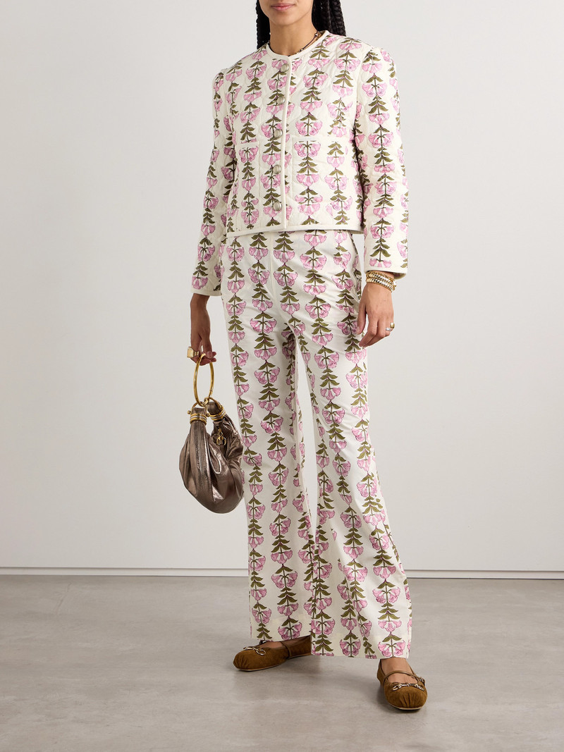 ALIX OF BOHEMIA Charlie Floral-print Cotton Flared Pants outlook