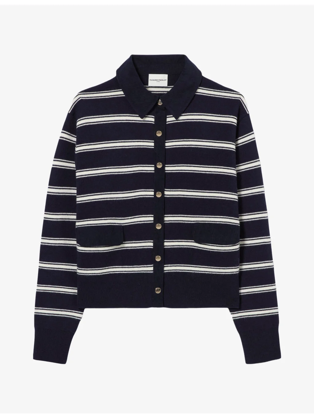 Relaxed-Fit Striped Wool-Blend Cardigan - 1