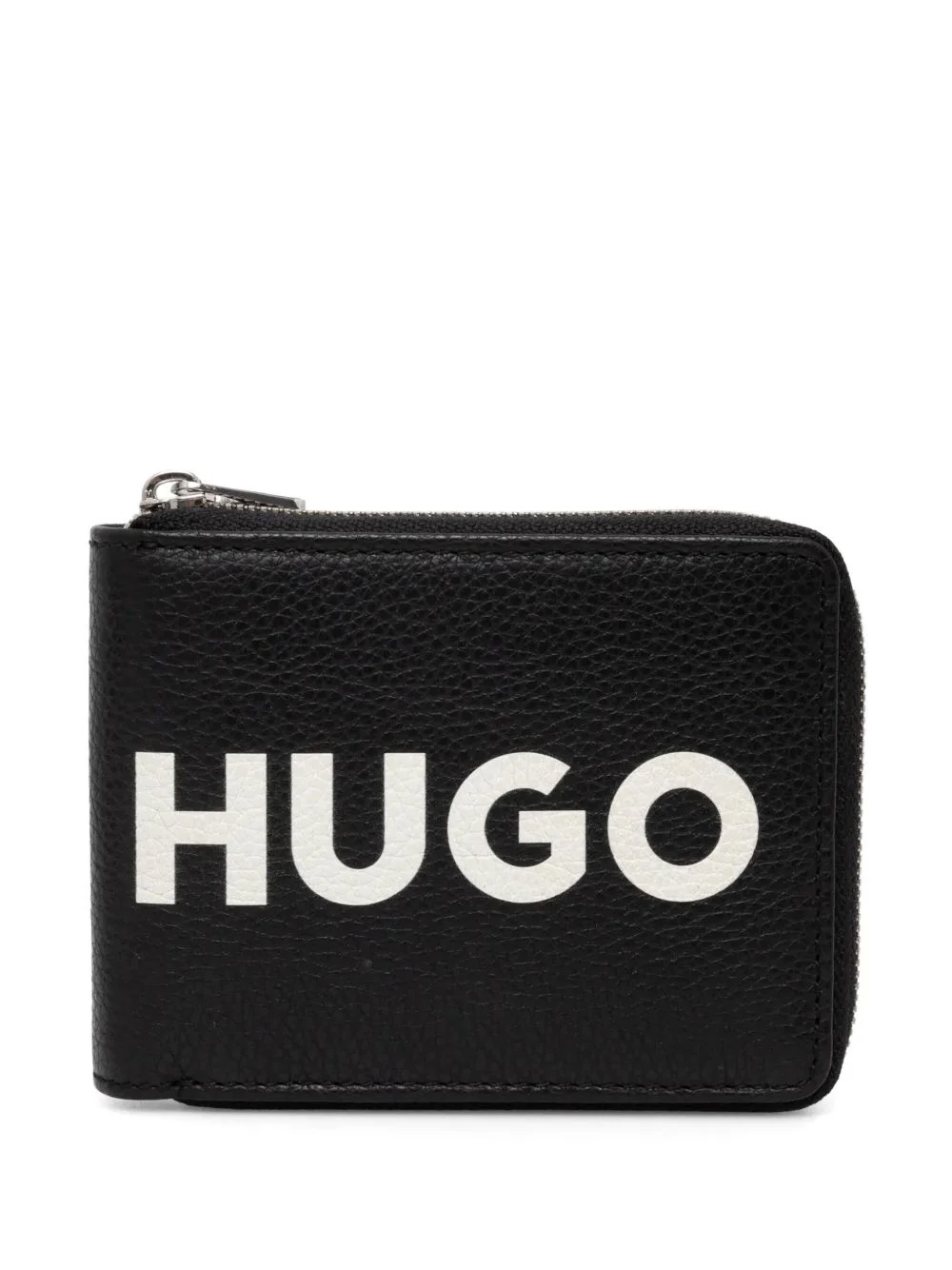 logo-print leather wallet - 1
