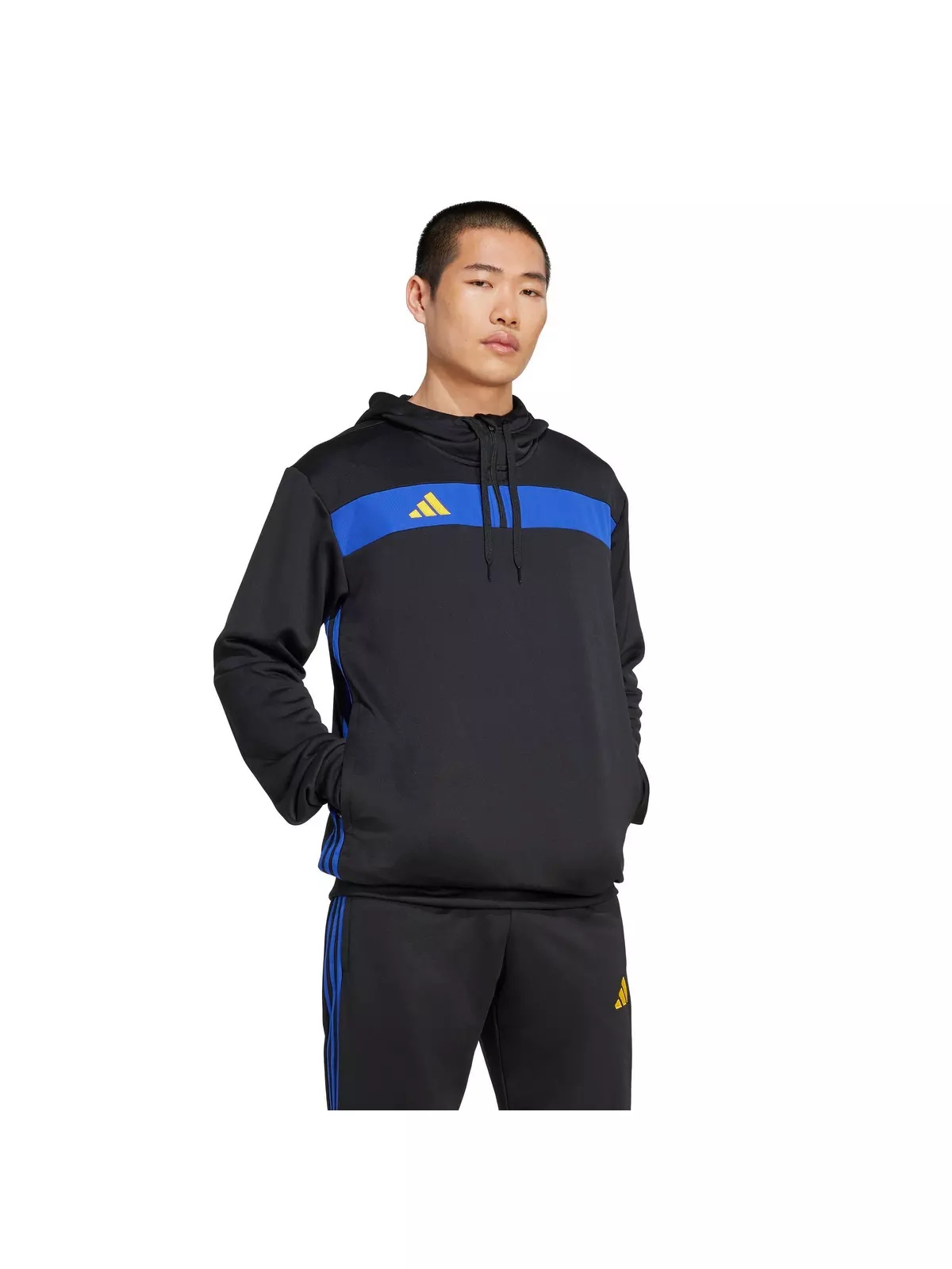 Men's Tiro 25 Essentials Sweat Hoodie -Black - 4