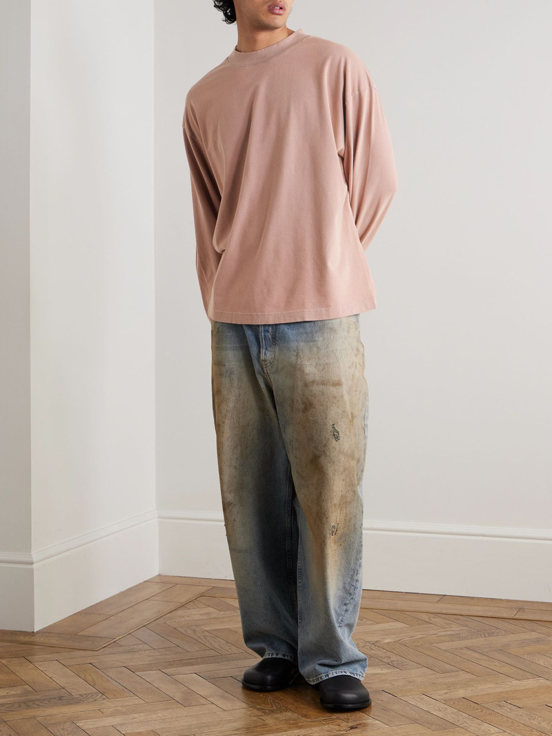 Acne Studios Enick U Vintage Cotton-Jersey T-Shirt Purple outlook