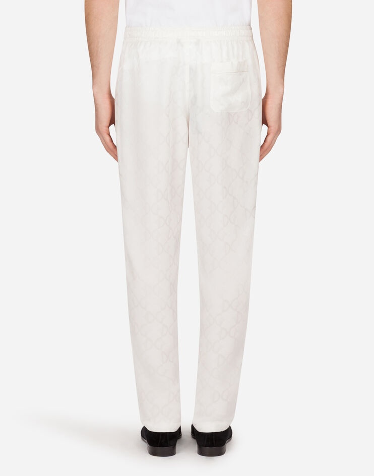 Silk jacquard pajama pants with DG logo - 2