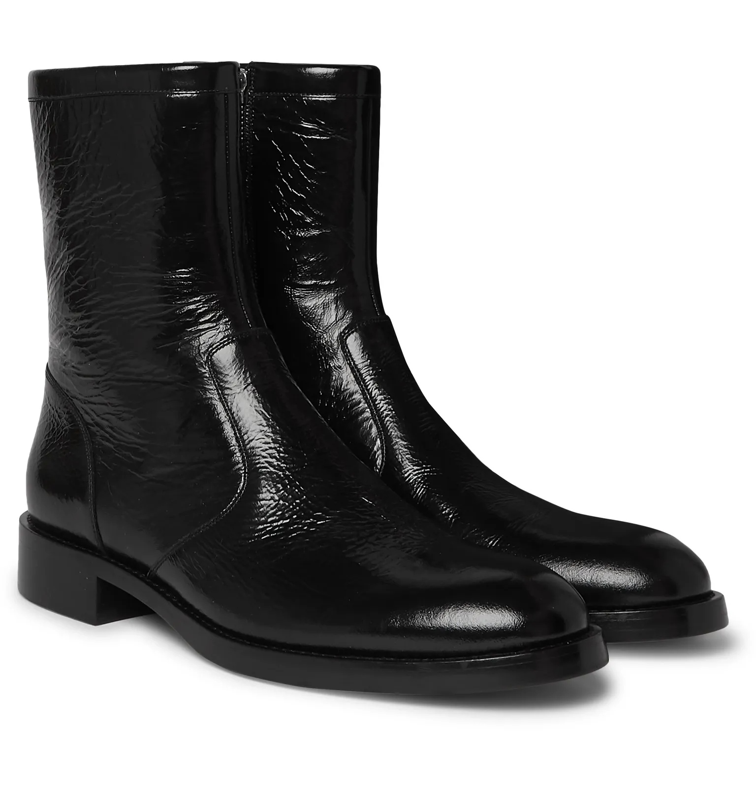 Cruz Cracked Patent-Leather Boots - 2