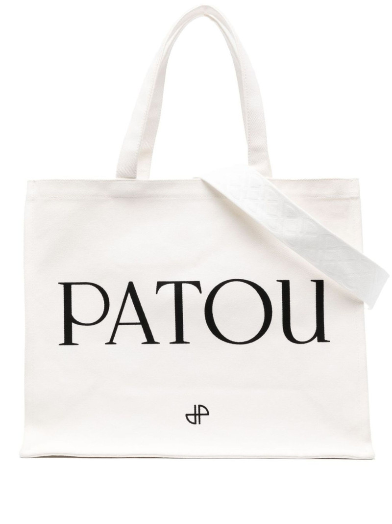 Patou logo print tote bag - 1