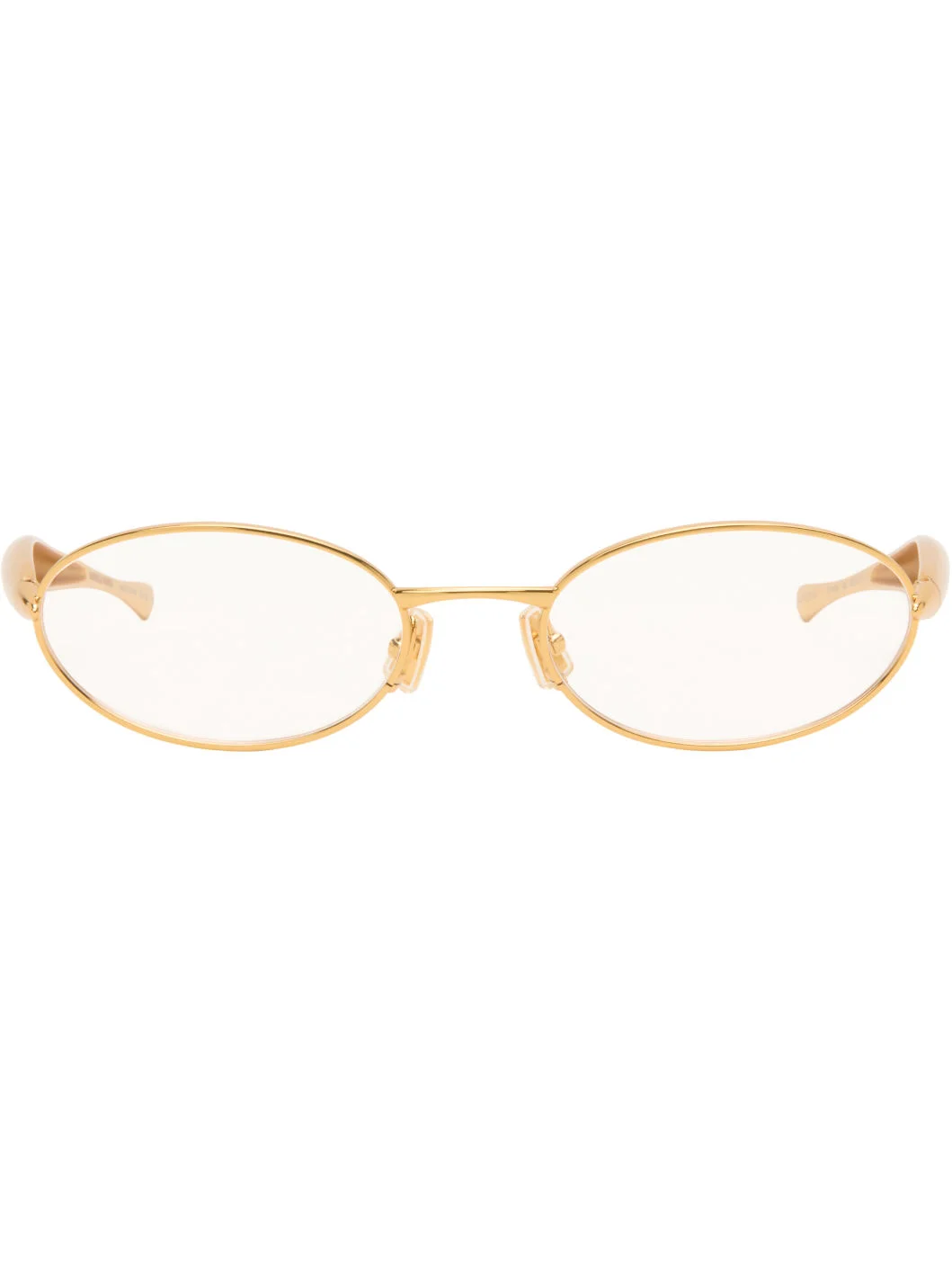 Gold Sardine Oval Glasses - 1