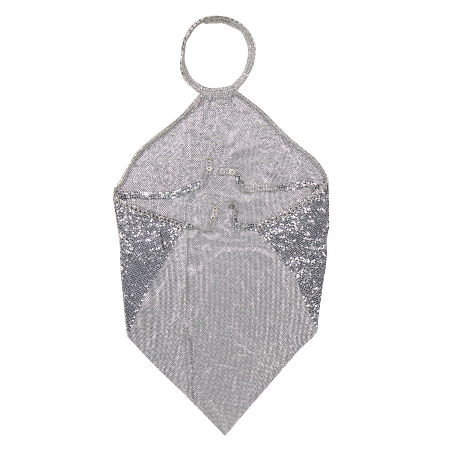 Rabanne Silver Metallic Sequins Halterneck Top - 2