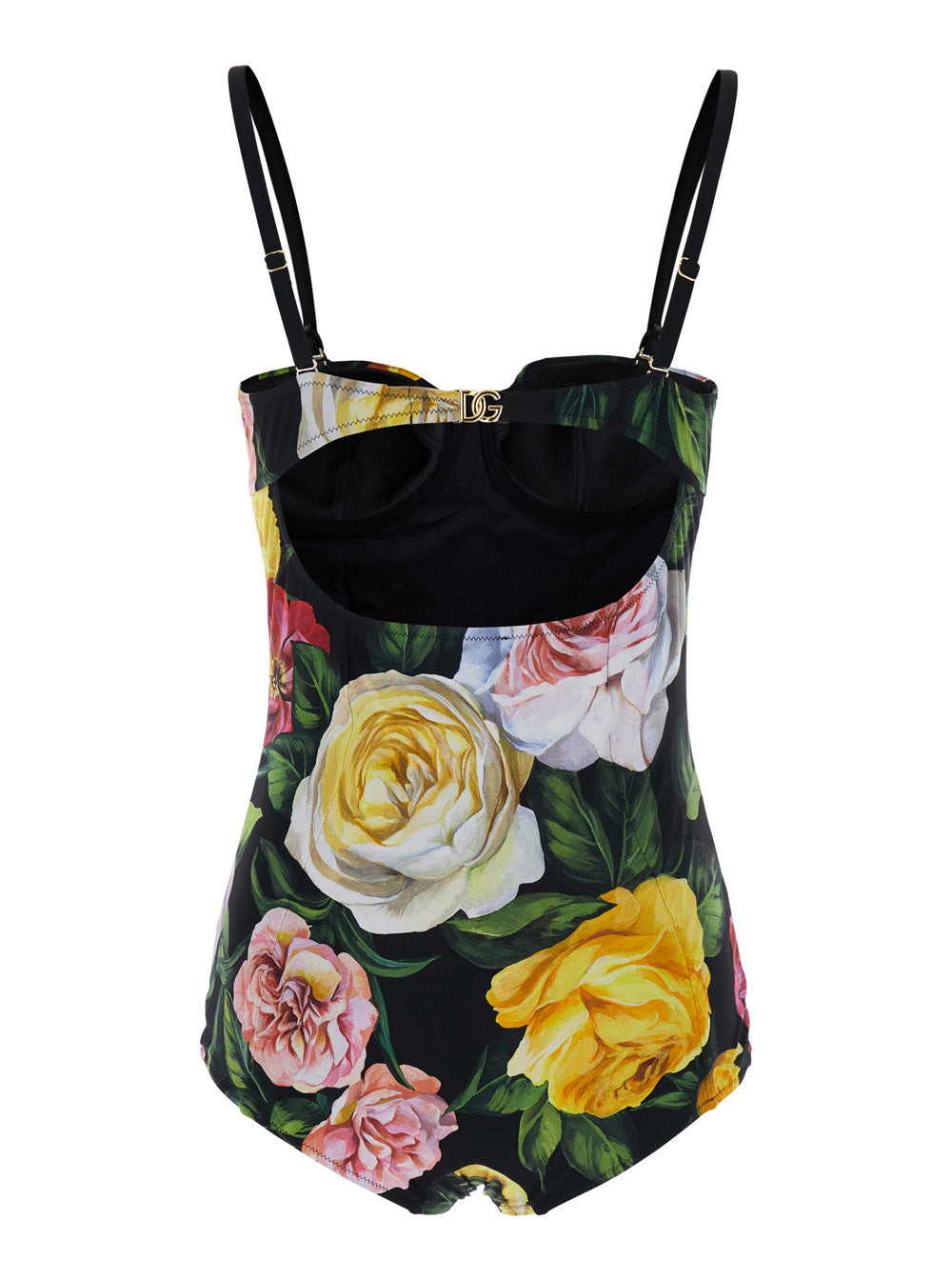 Dolce & Gabbana Women Multicolor One-Piece Swimsuit With Buckle With Logo On The Rear And All-Over F - 2
