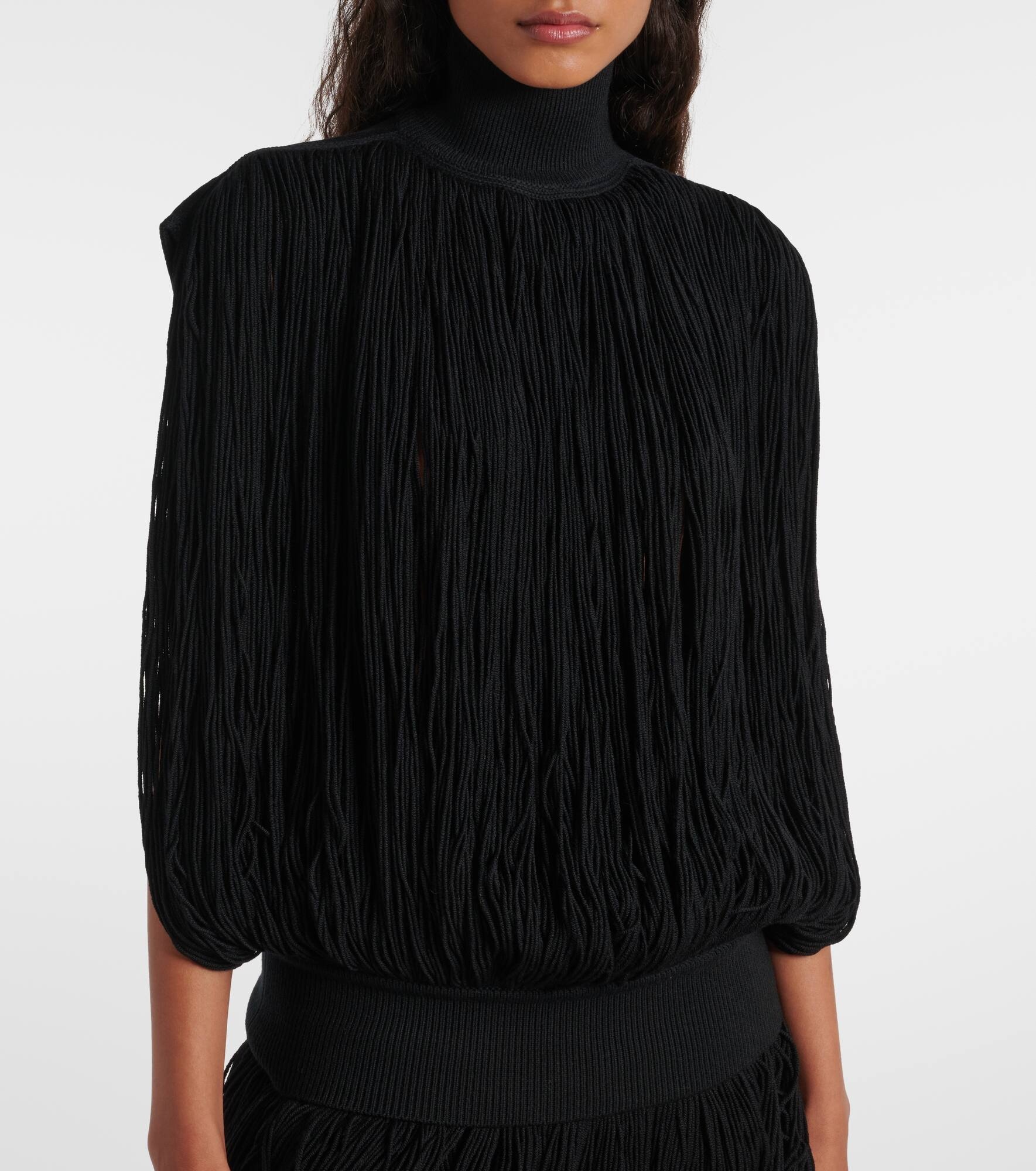 Fringed wool sweater - 6