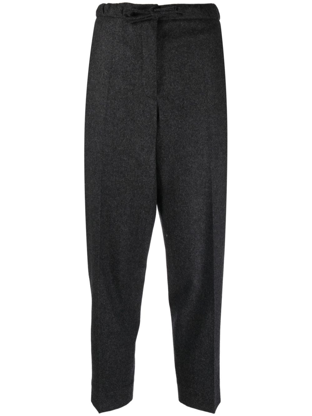 drawstring wool trousers - 1