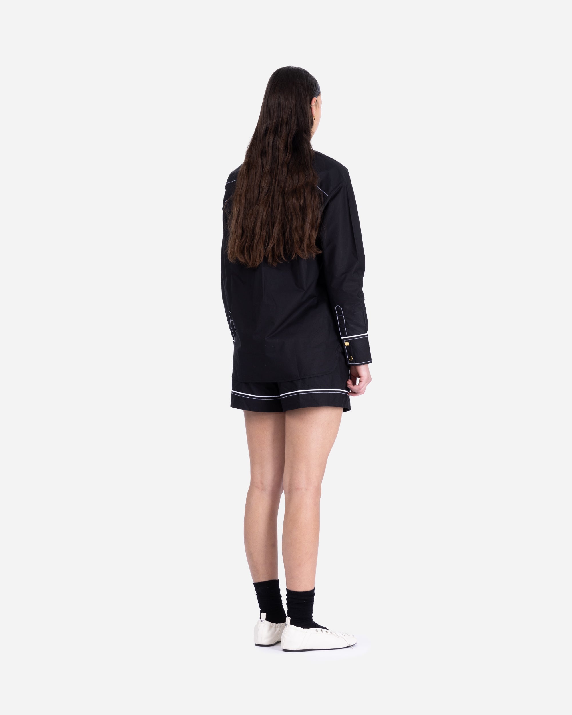 Cotton Poplin Raglan Shirt - 5