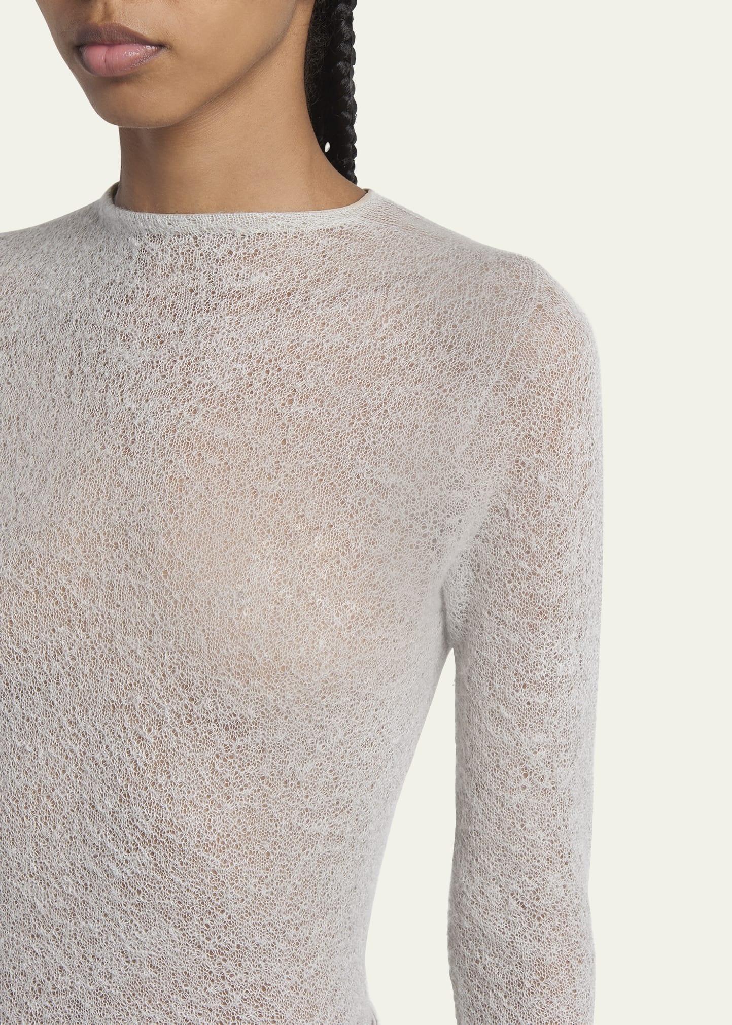 Textured Cashmere-Blend Knit Top - 5