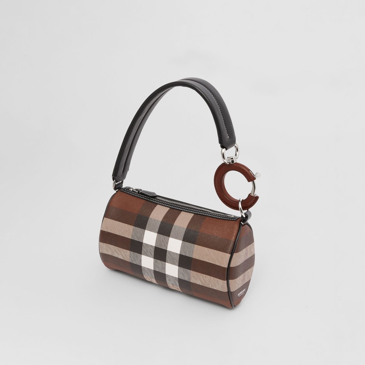 Mini Check and Leather Rhombi Bag - 4