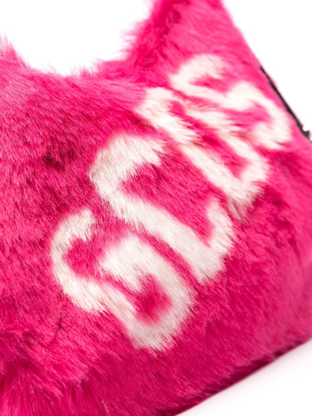 small Comma Faux Fur Logo shoulder bag - 4