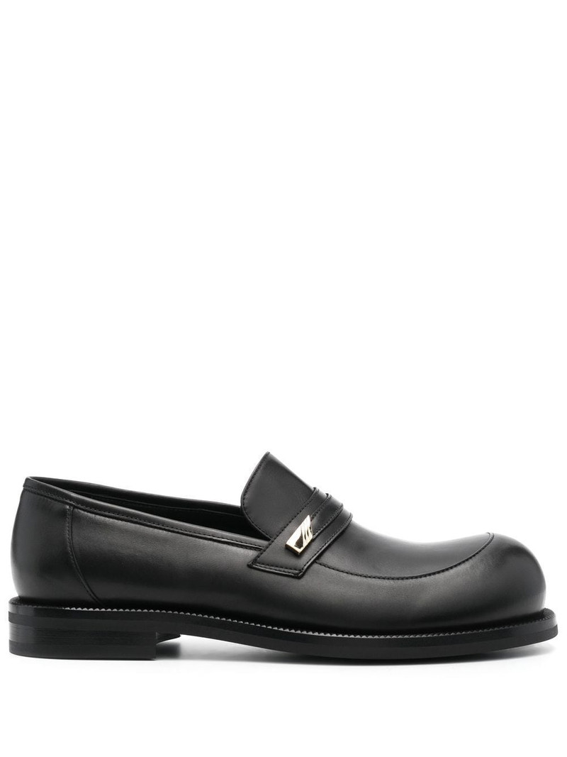 round-toe slip-on loafers 1