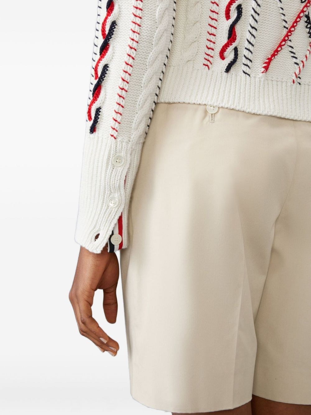 cable-knit buttoned cardigan - 4