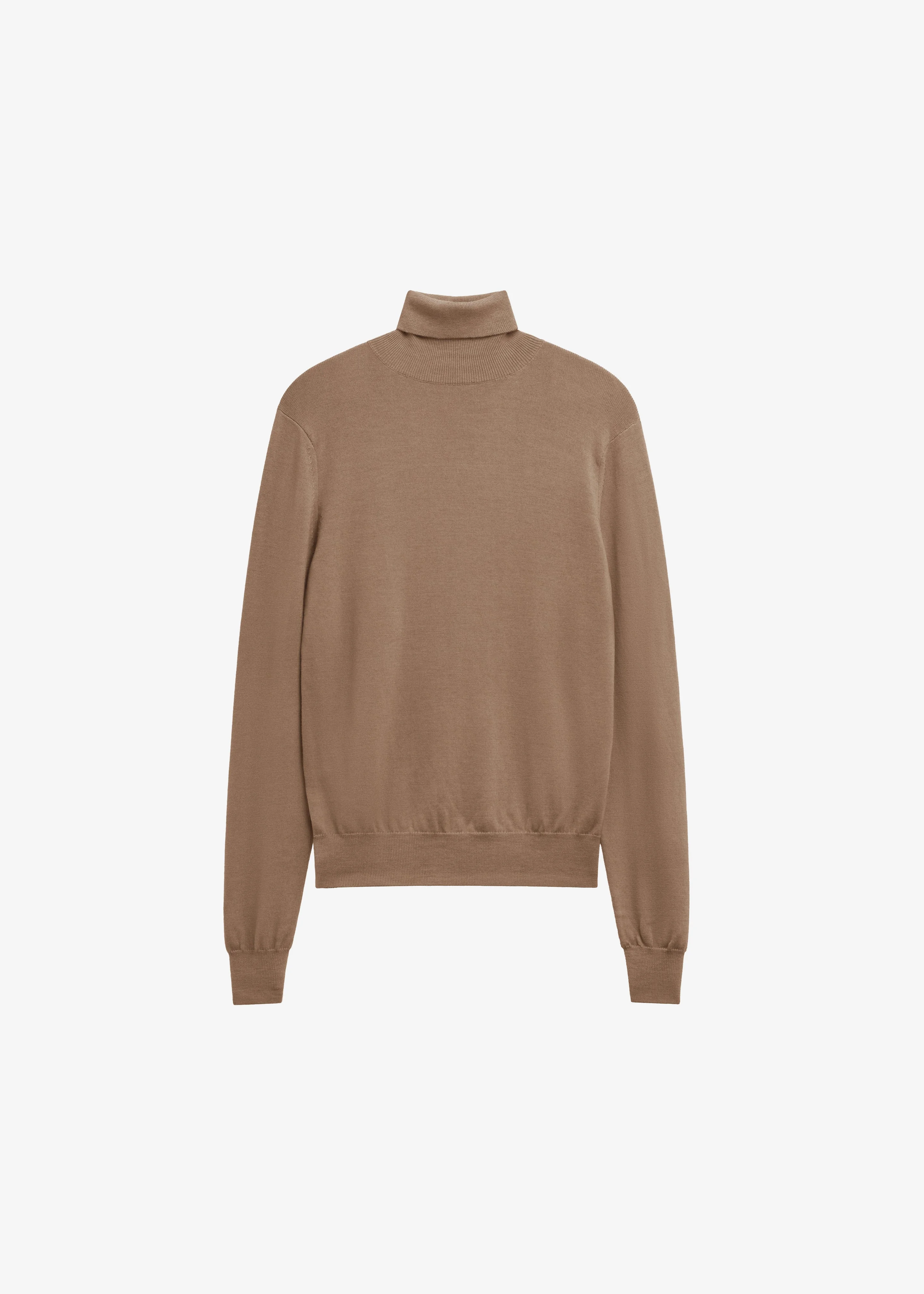 Eve Thin Turtleneck Sweater - Camel - 1