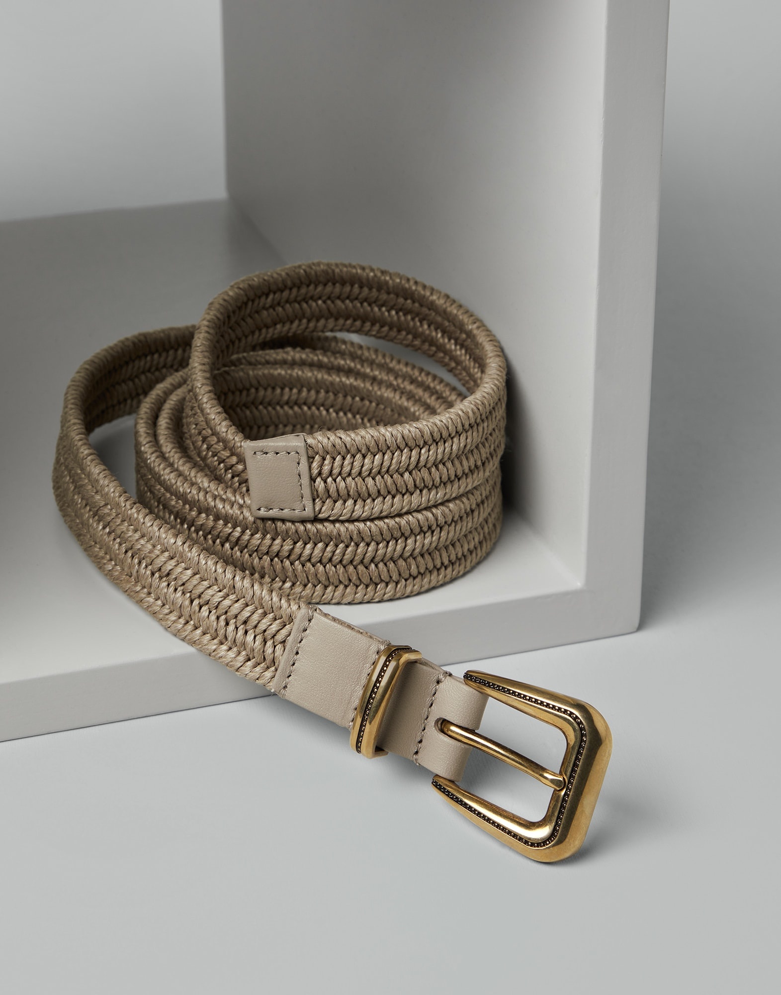 Rustic braided linen belt - 2