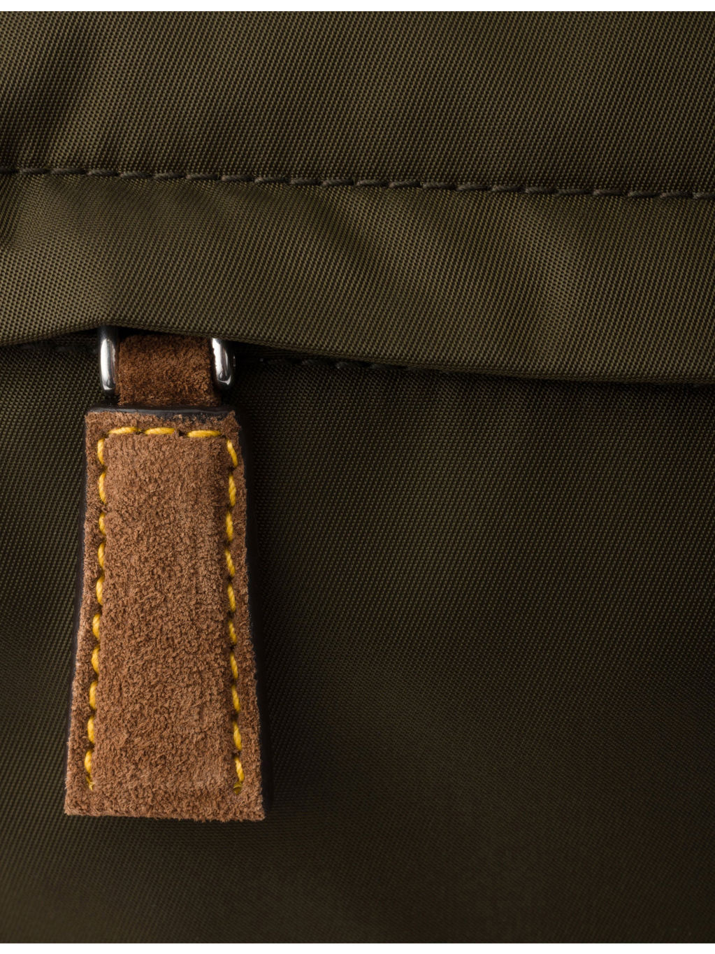 Re-Nylon Medium Woven and Suede Shoulder Bag - 8
