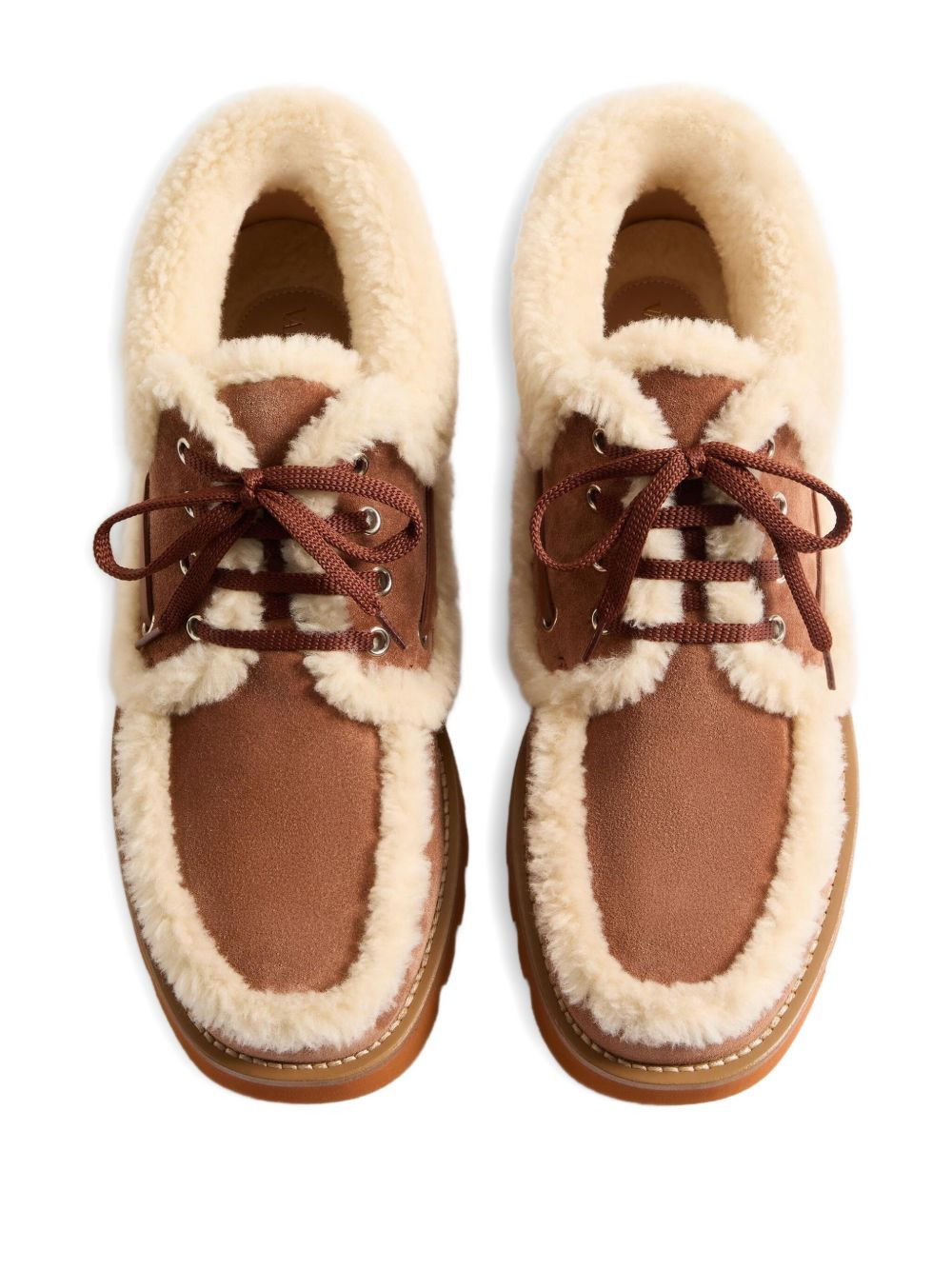 VLogo Signature shearling loafers - 3