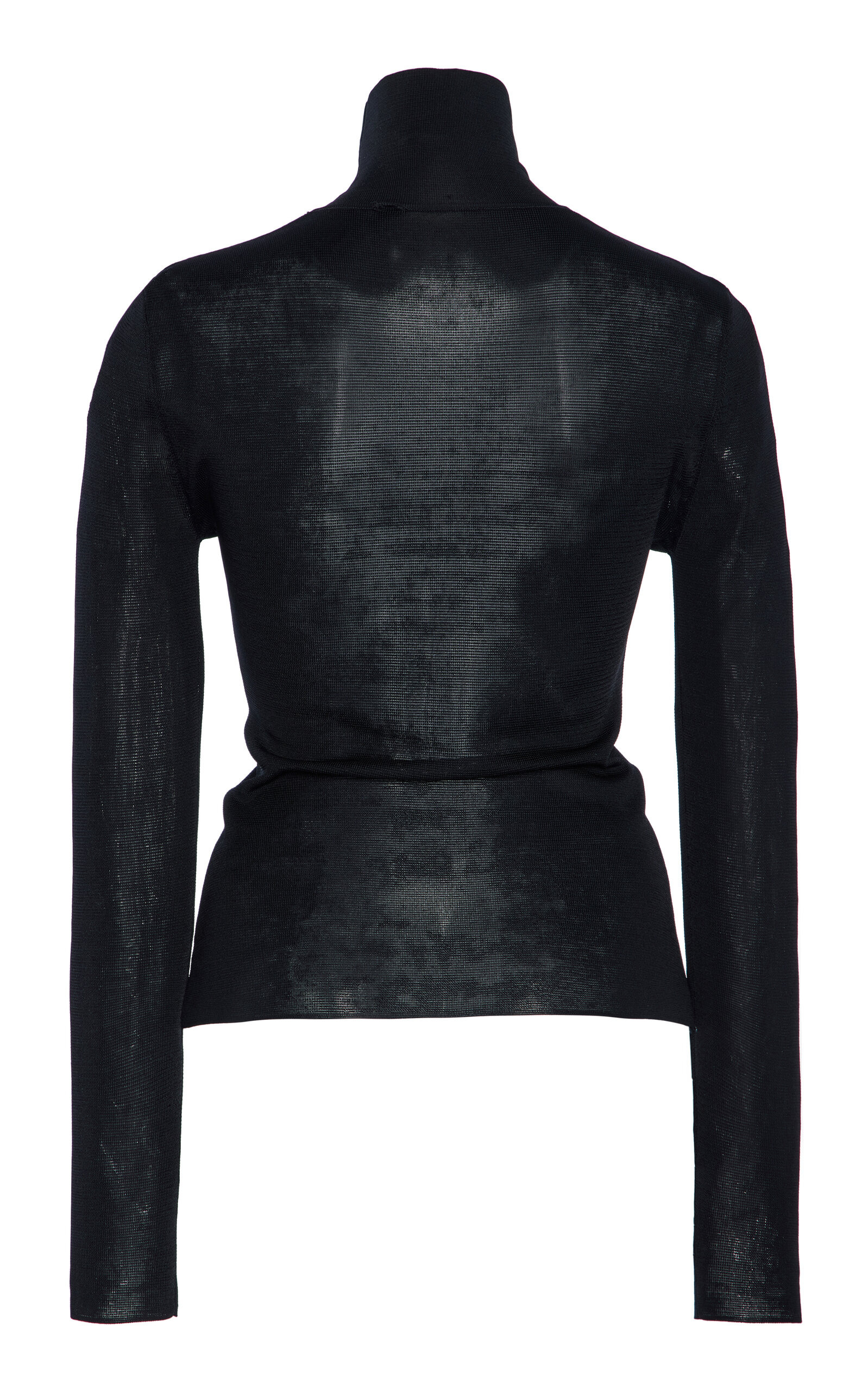 Sheer Turtleneck Sweater black - 6