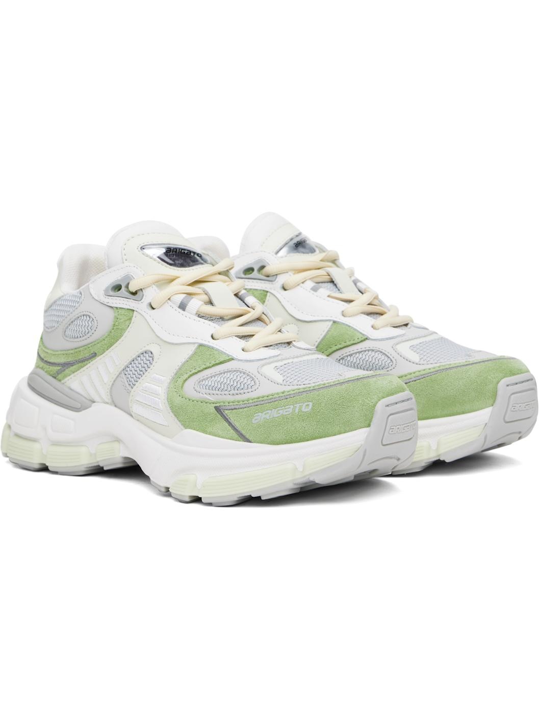 Gray & Green Sphere Runner Sneakers - 4