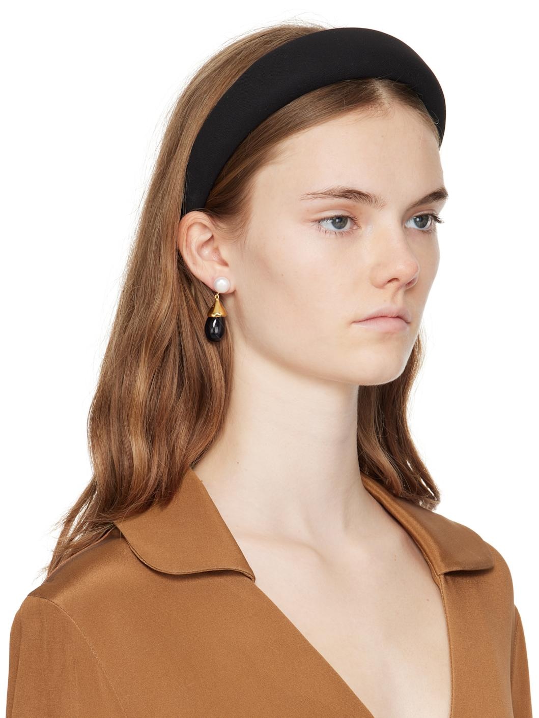 Black Classic Puffy Headband - 2